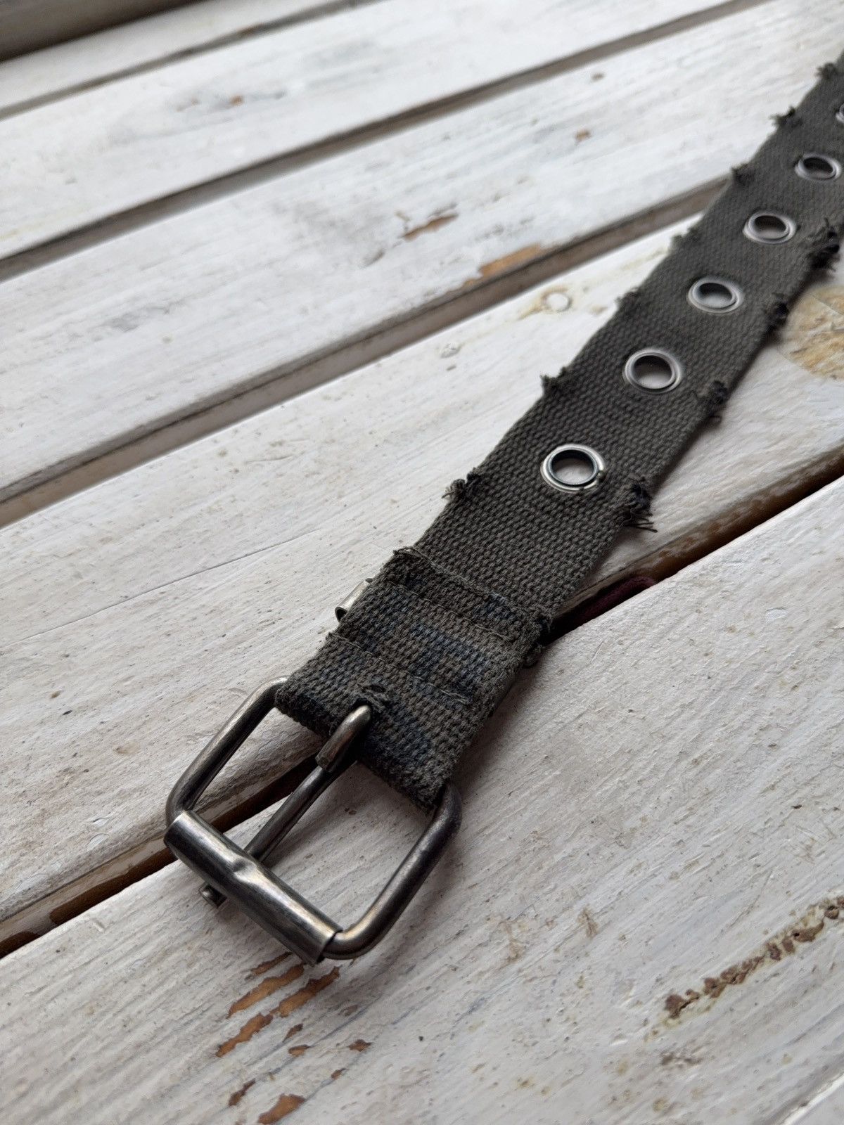 Japanese Brand Vintage Y2K 00s Punk Grunge Grommet Cotton Belt Distressed Size ONE SIZE - 8 Thumbnail