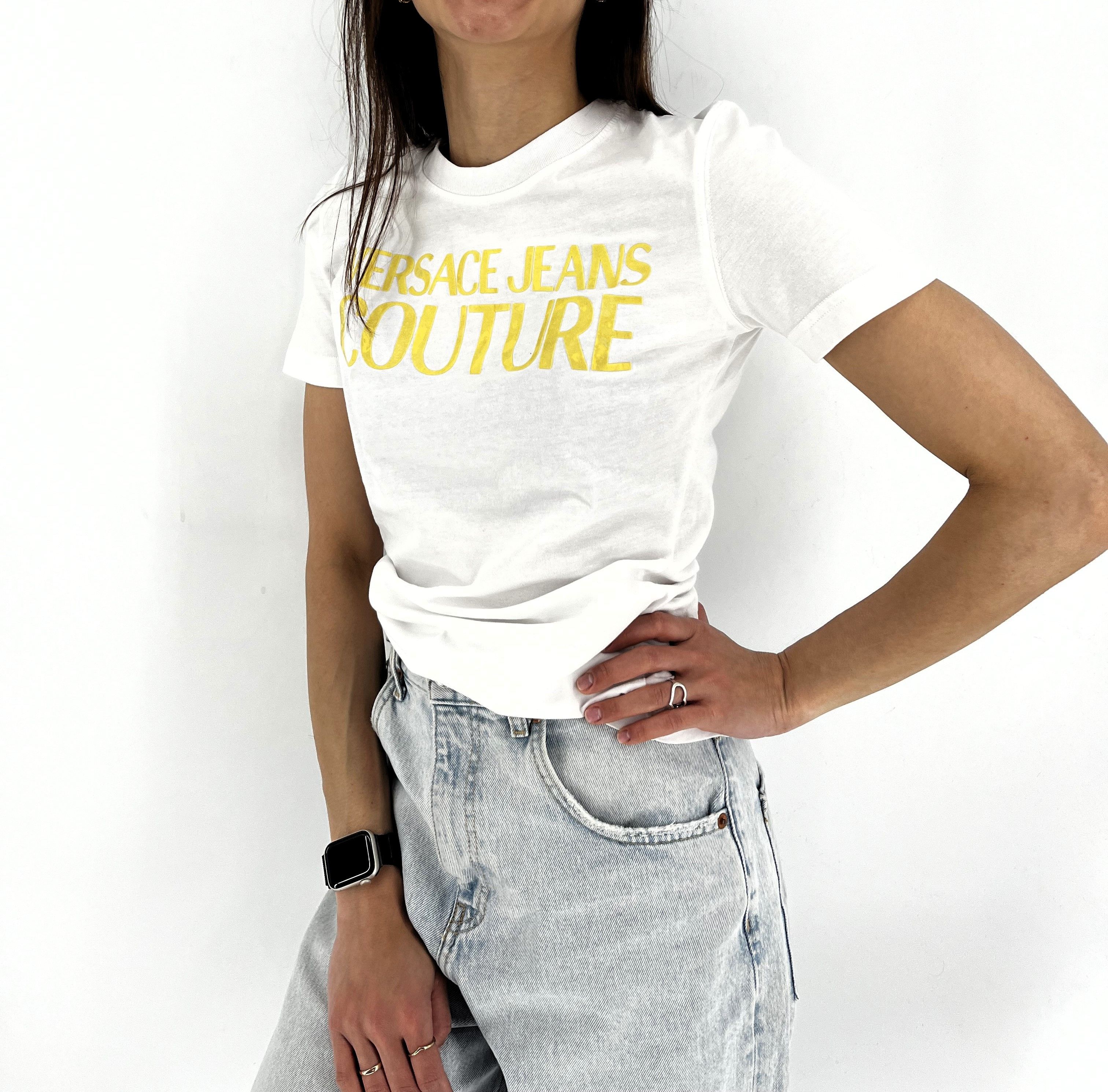 Versace VERSACE JEANS COUTURE GOLD LOGO T SHIRT-WHITE Size M / US 6-8 / IT 42-44 - 1 Thumbnail