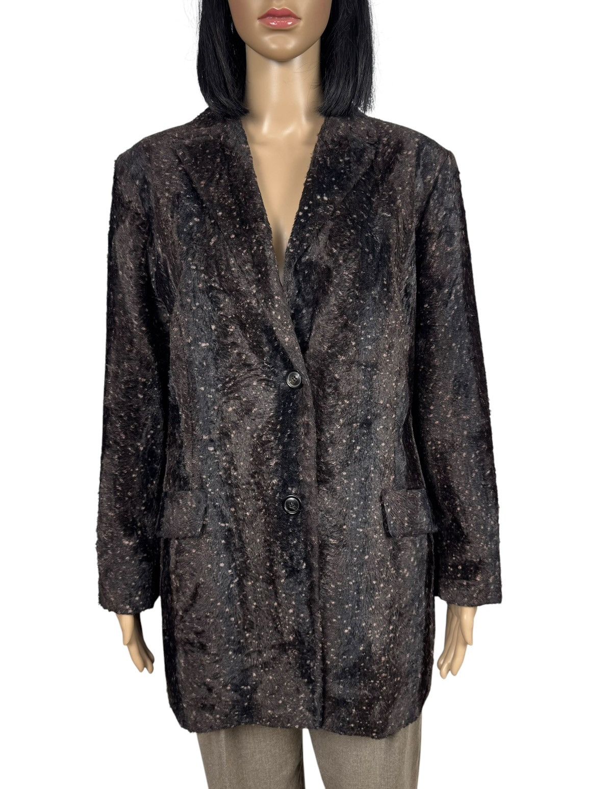 ZAPA Zapa Faux Fur Coat Cotton-Viscose Printed size US16 IT50 Size XXL / US 16-18 / IT 52-54 - 3 Thumbnail