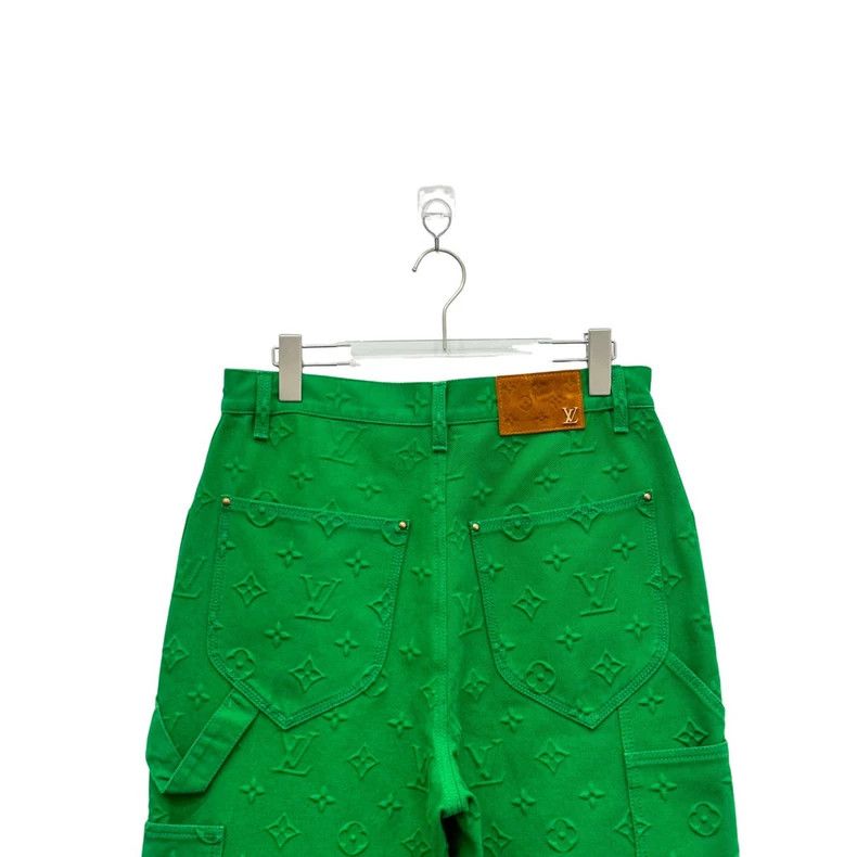 Louis Vuitton Louis Vuitton Green full print print overalls pants Size US 31 - 5 Thumbnail