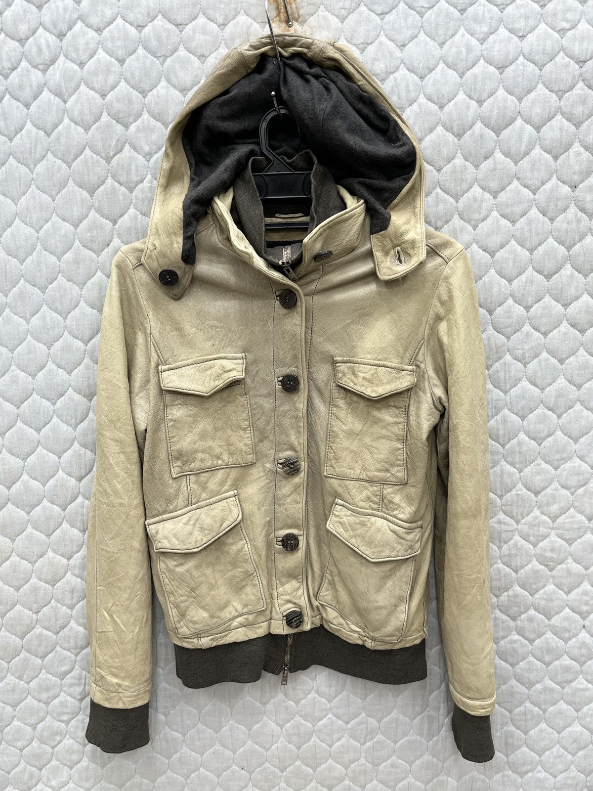 Giorgio Brato 🔥🔥🔥STEALS GIORGIO BRATO LEATHER JACKET DETACHABLE HOODIE Size XS / US 0-2 / IT 36-38 - 1 Thumbnail