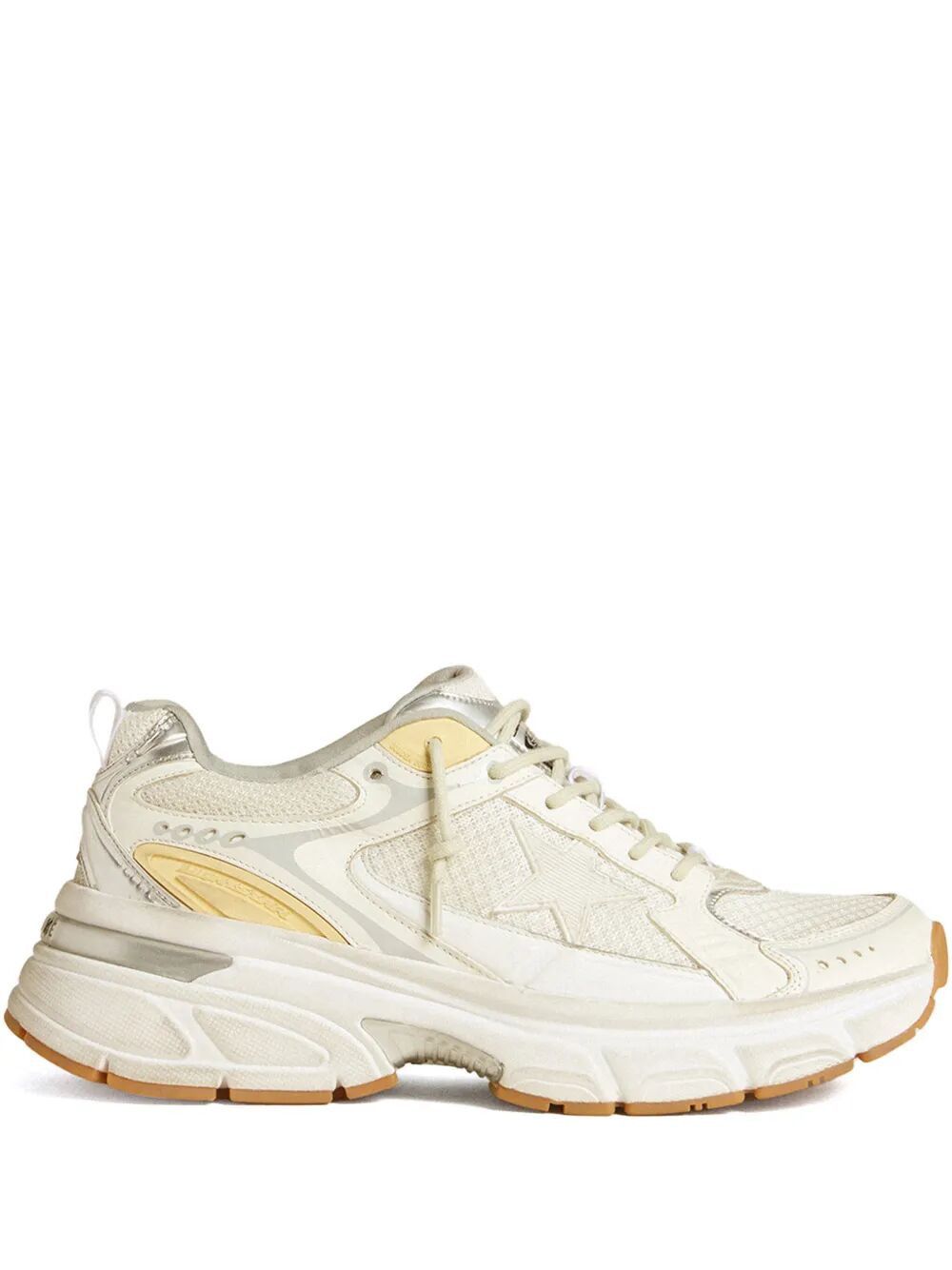 Golden Goose "lightstar" Leather Net And Suede Upper Tpu Star Net Heel Shoes And Spur Sneakers (Size 12)