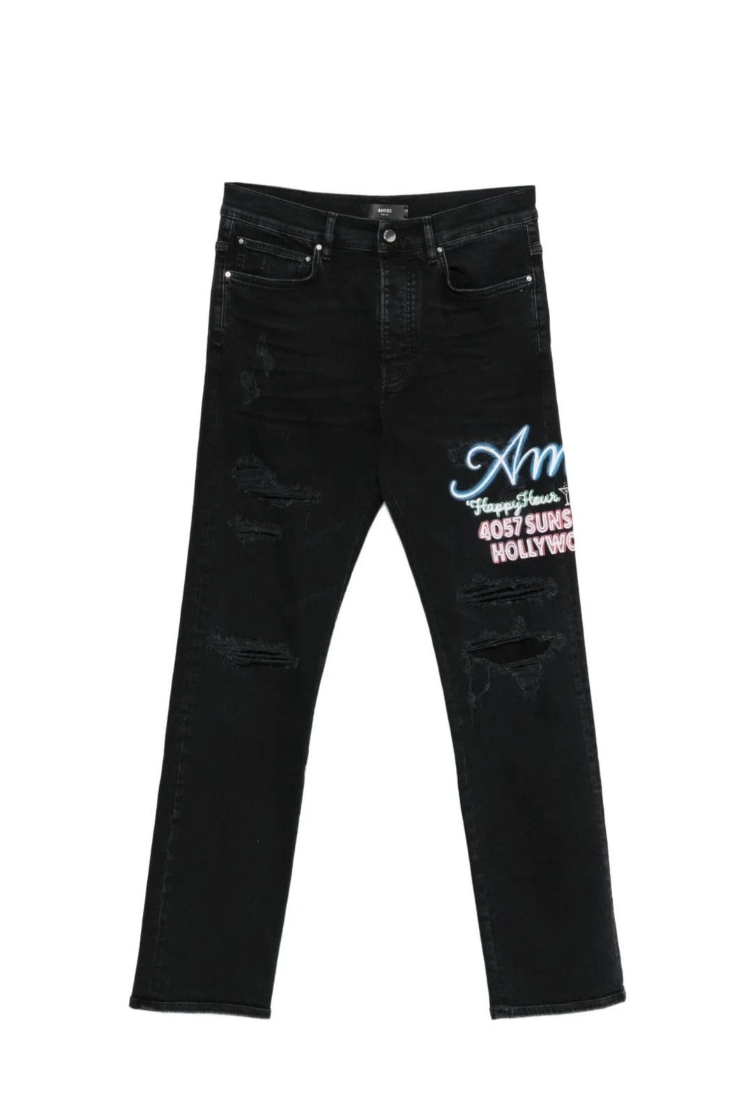 Amiri AMIRI distressed embroidered jeans Size US 36 / EU 52 - 1 Thumbnail