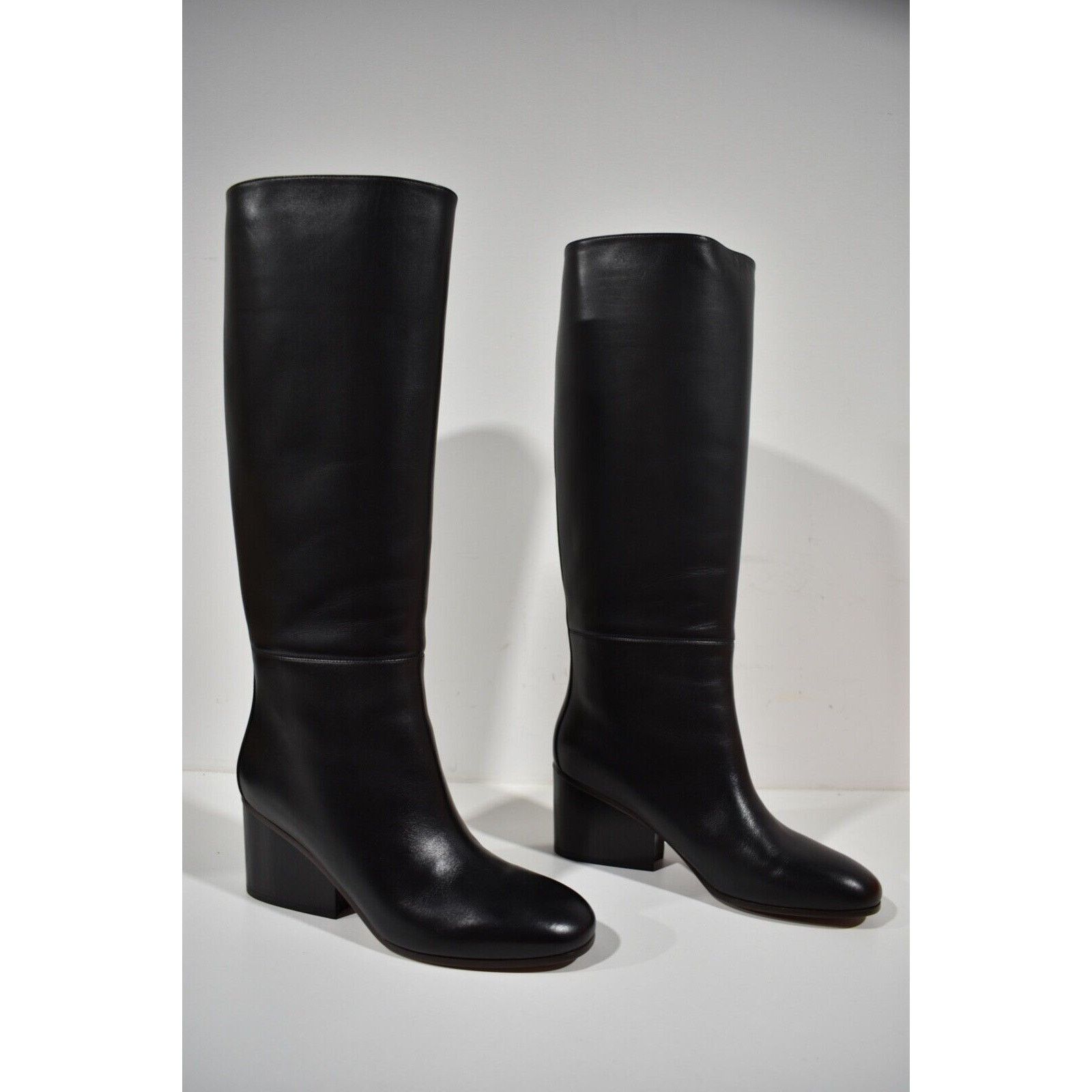 Hermes Hermes New Jersey Black Calfskin Leather Knee High Block Size US 9 / IT 39 - 2 Thumbnail