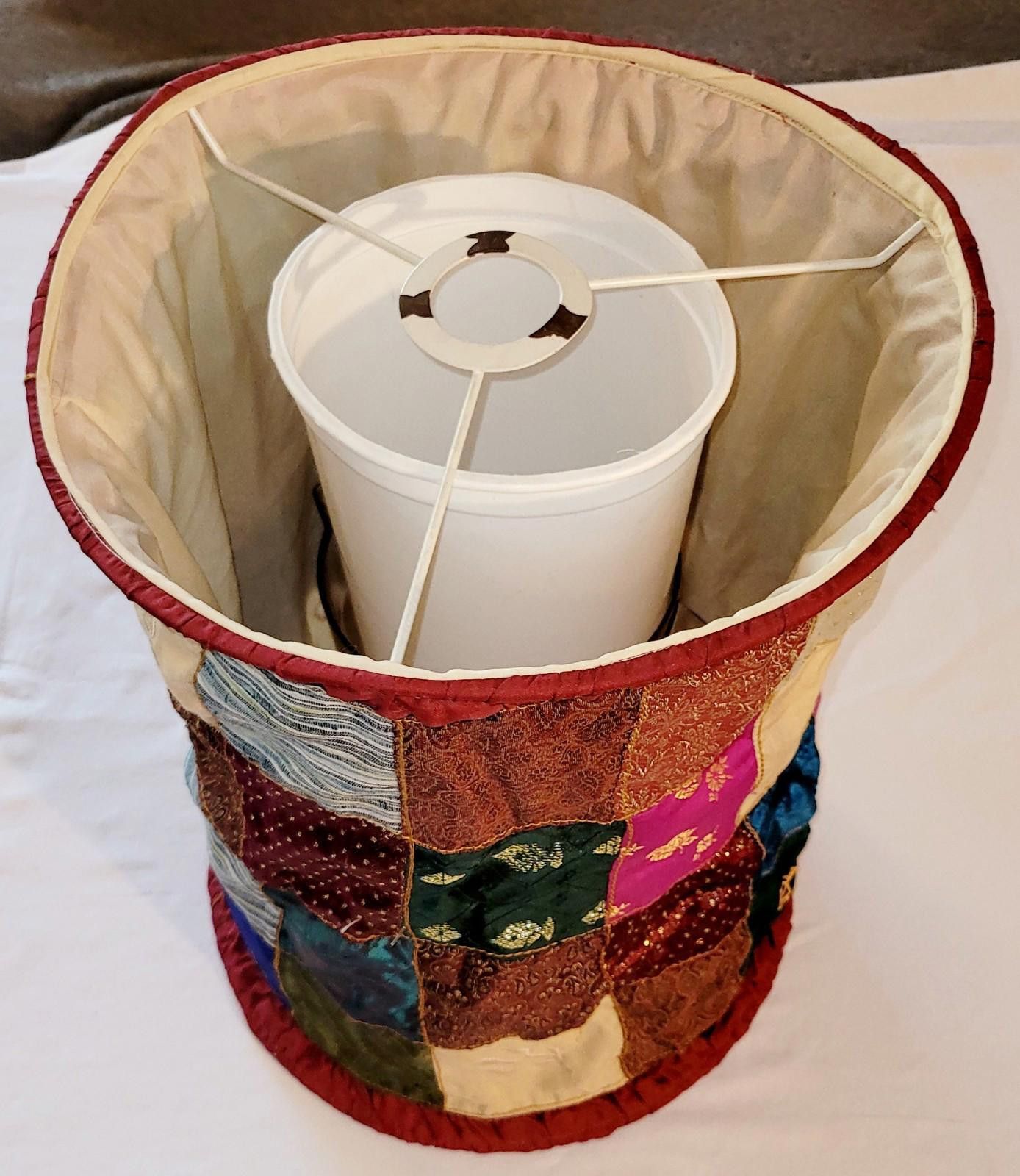 The Unbranded Brand Bohemian Patchwork fabric lampshade Size ONE SIZE - 2 Thumbnail