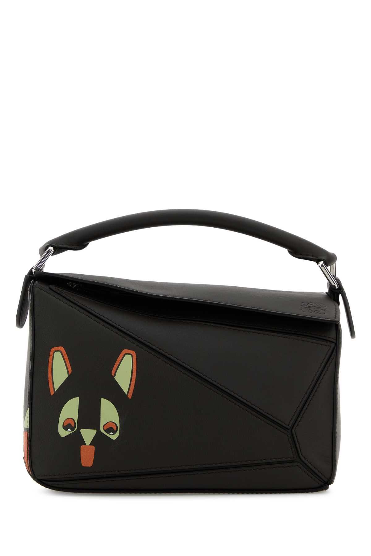 Loewe Dark Brown Leather Small Puzzle Handbag Size ONE SIZE - 1 Thumbnail