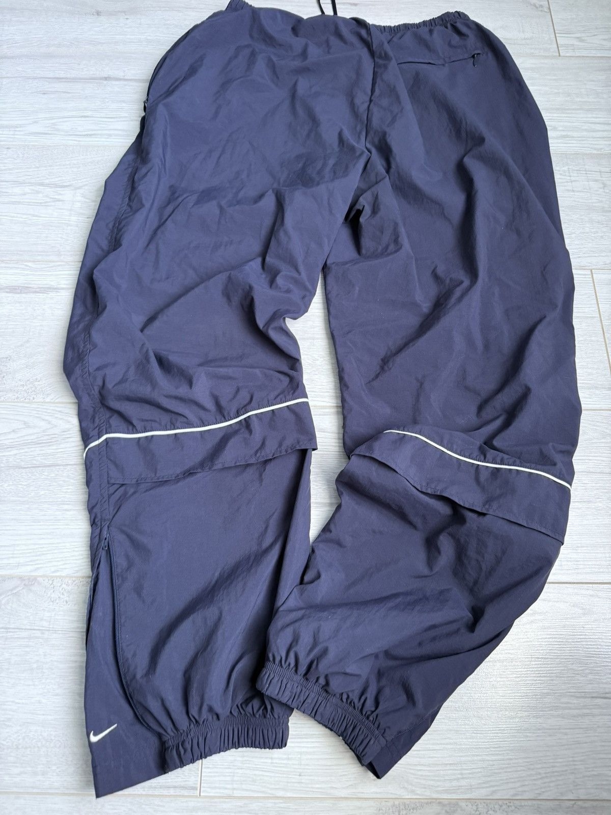 Nike × Vintage Vintage Nike Baggy track pants logo swoosh Size US 36 / EU 52 - 5 Thumbnail