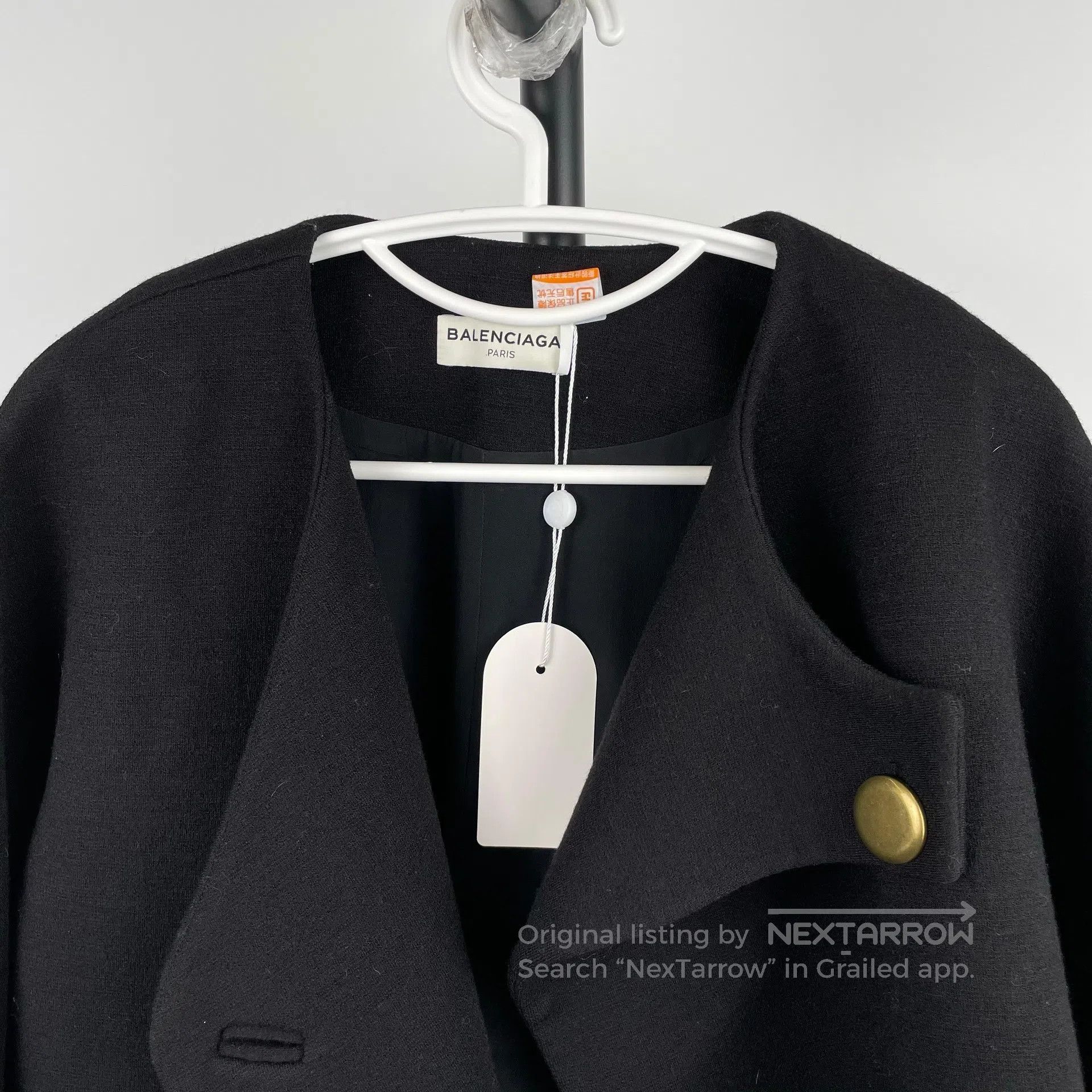 Balenciaga Balenciaga Black pure wool coat| Size XS / US 0-2 / IT 36-38 - 4 Thumbnail