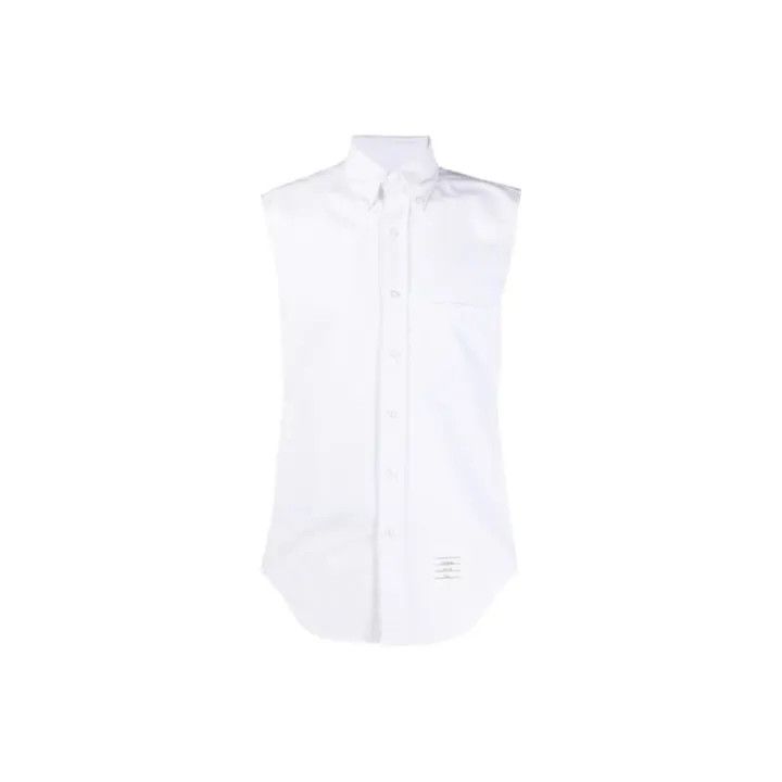 Thom Browne White Sleeveless Oxford Shirt 0079