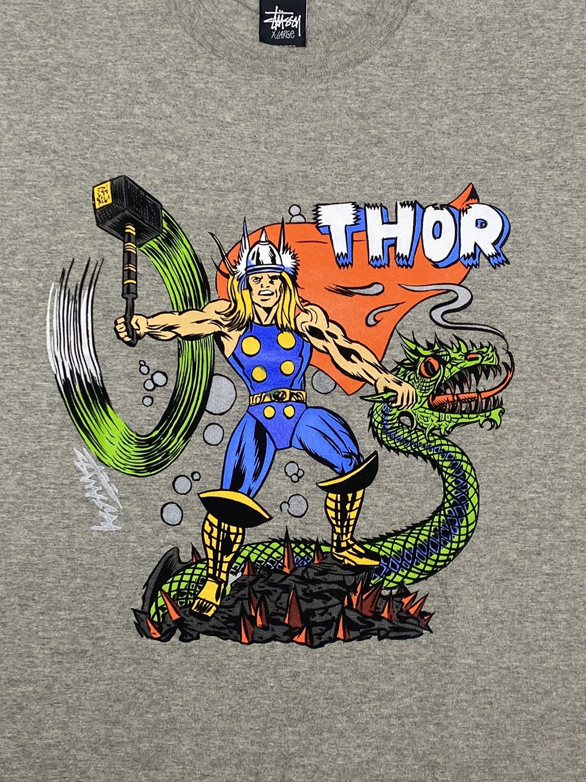 Stussy 👕 Stüssy x Marvel Thor T-shirt. Extremely rare size XL new Size US XL / EU 56 / 4 - 2 Thumbnail