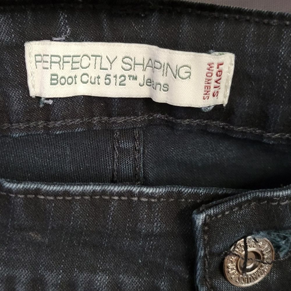 Levi's Levi Black Jeans Women's Boot Cut 512 Perfectly Shaping 22W Size 42" / US 20 - 4 Thumbnail