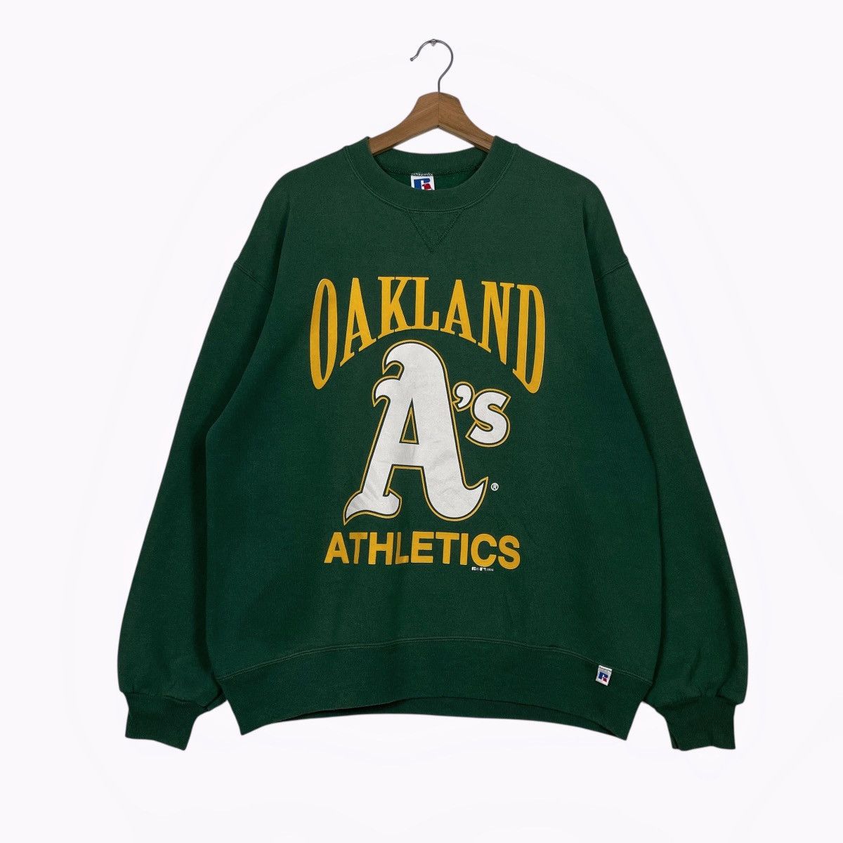 Russell Athletic Vintage 90s Oakland Athletics Green Swestshirt Size US L / EU 52-54 / 3 - 1 Thumbnail