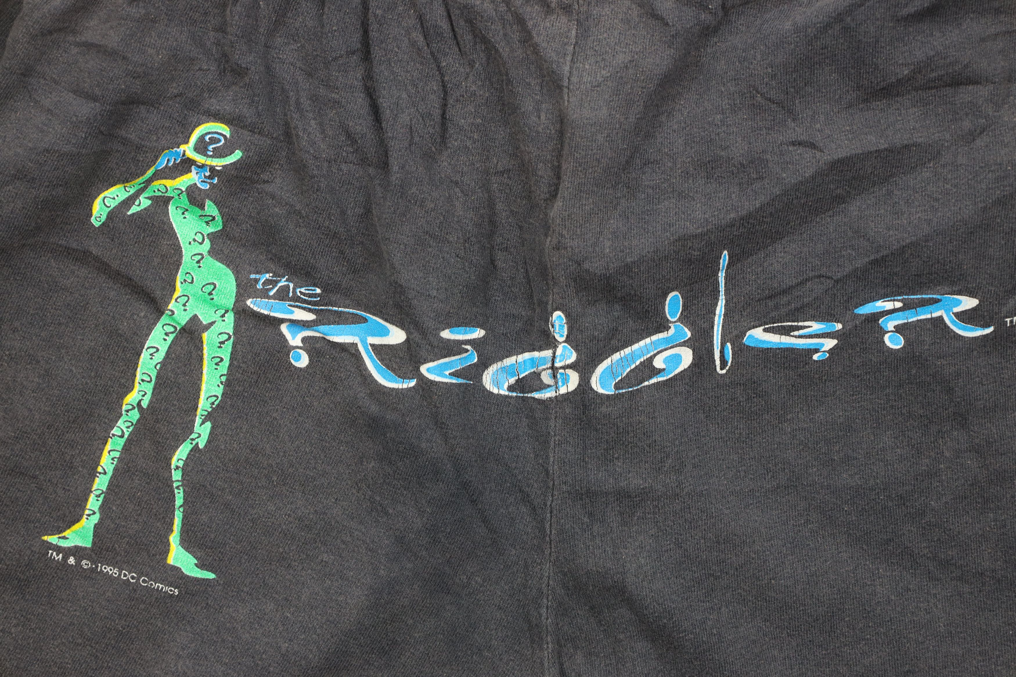 Vintage Vintage 90s Batman Faded The Riddler Boxers Shorts Black USA Size US 34 / EU 50 - 7 Thumbnail