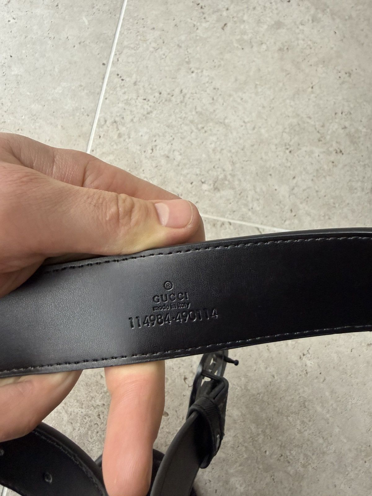 Gucci Gucci Monogram Belt Black Size ONE SIZE - 5 Thumbnail