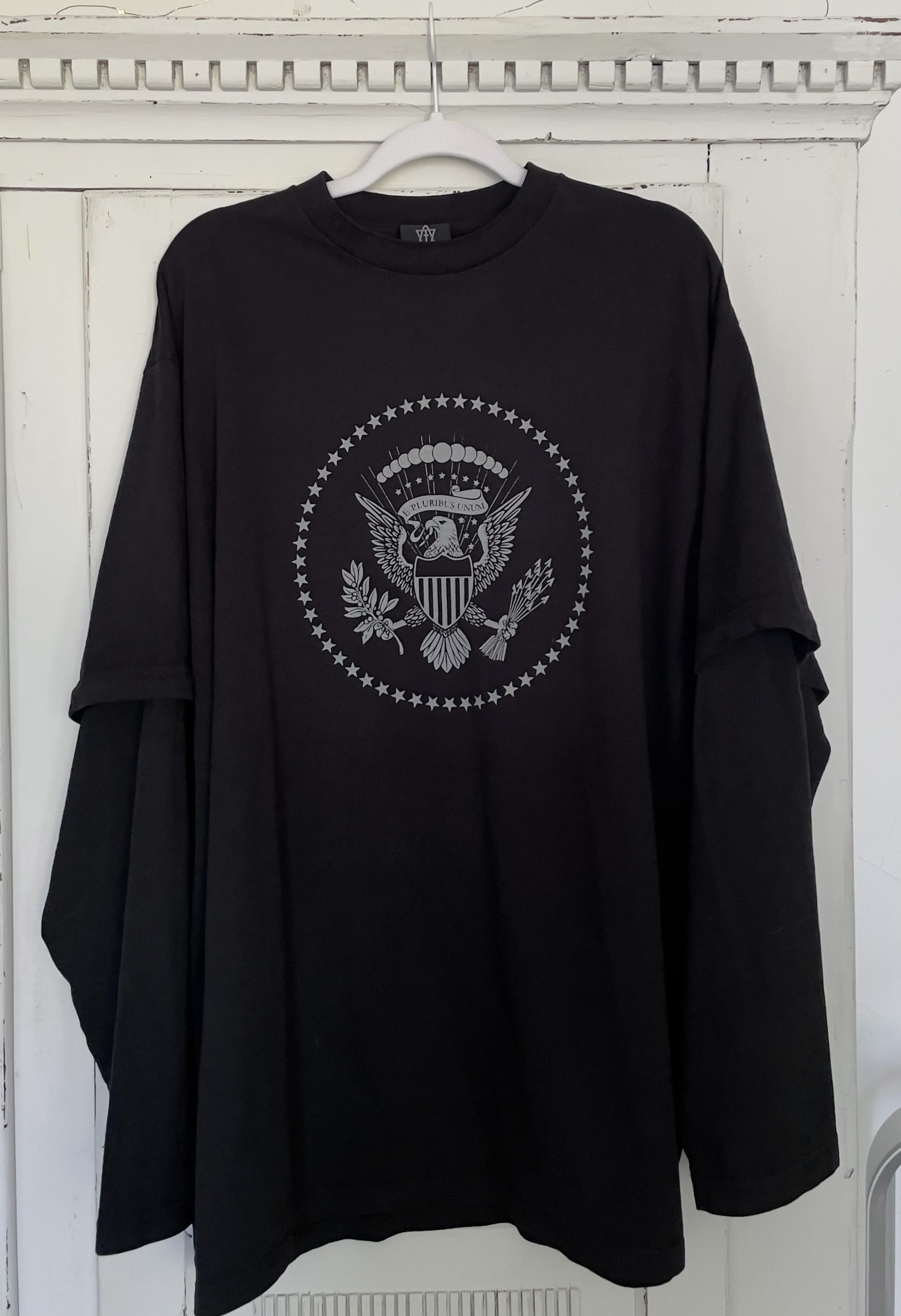 Balenciaga Kanye West Yeezy Donda Presidential Two Layer L/S Tee Size US L / EU 52-54 / 3 - 3 Thumbnail