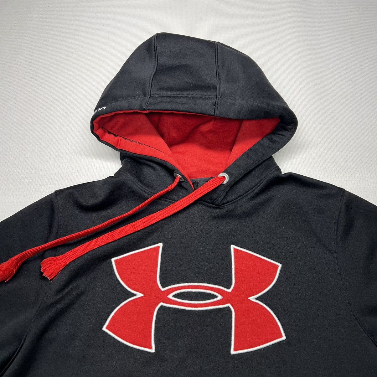 Under Armour Under Armour Hoodie Black Red Fleece Sweatshirt Logo Size US S / EU 44-46 / 1 - 3 Thumbnail
