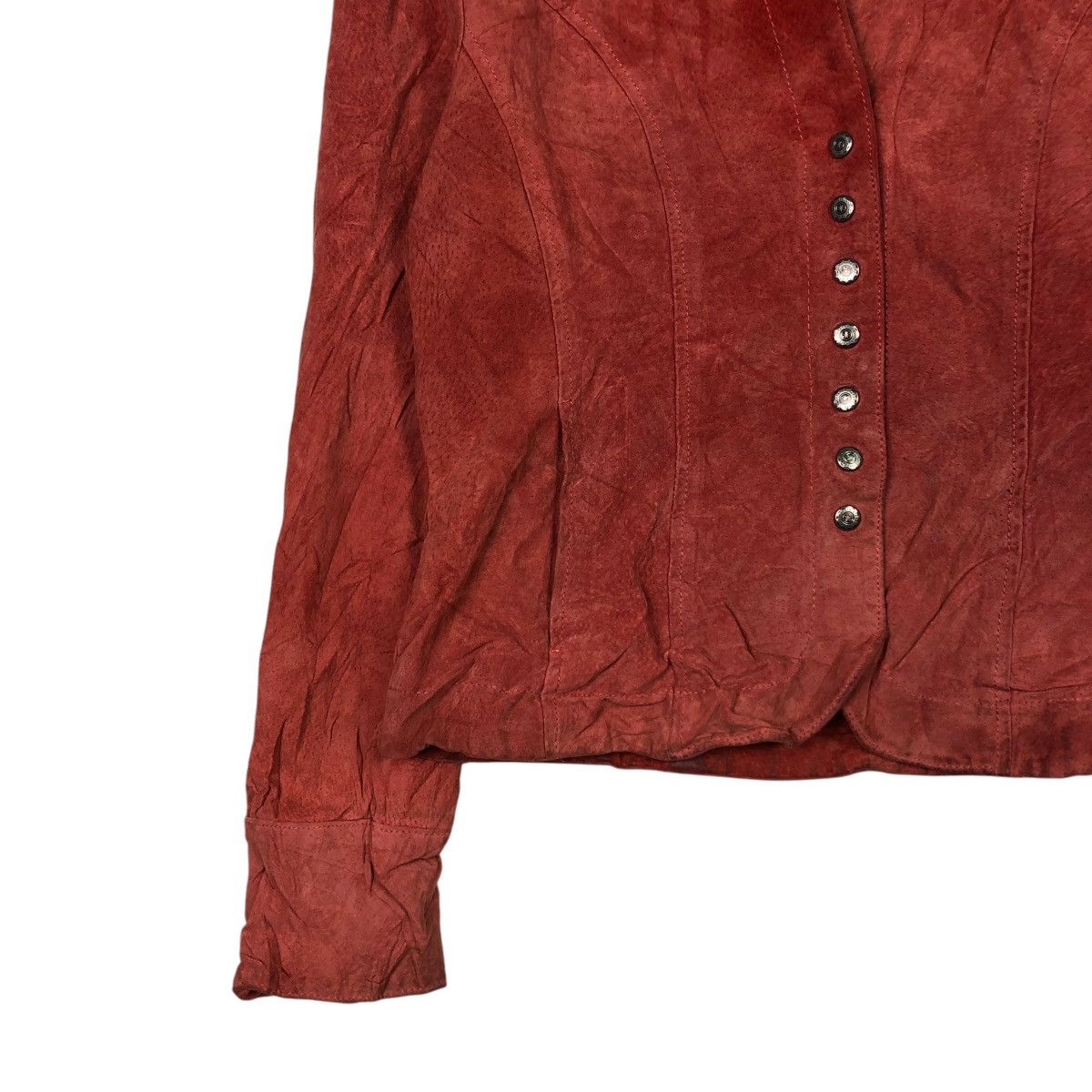 Japanese Brand 🔥VINTAGE CROPPED LEATHER JACKET CHRISTOPHER & BANKS Size S / US 4 / IT 40 - 4 Thumbnail