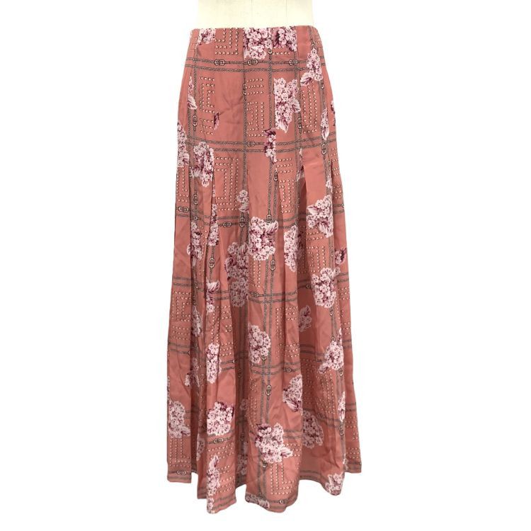 Gucci Gucci Pink Floral Chain Midi Skirt Size 40 Size 27" / US 4 / IT 40 - 1 Thumbnail