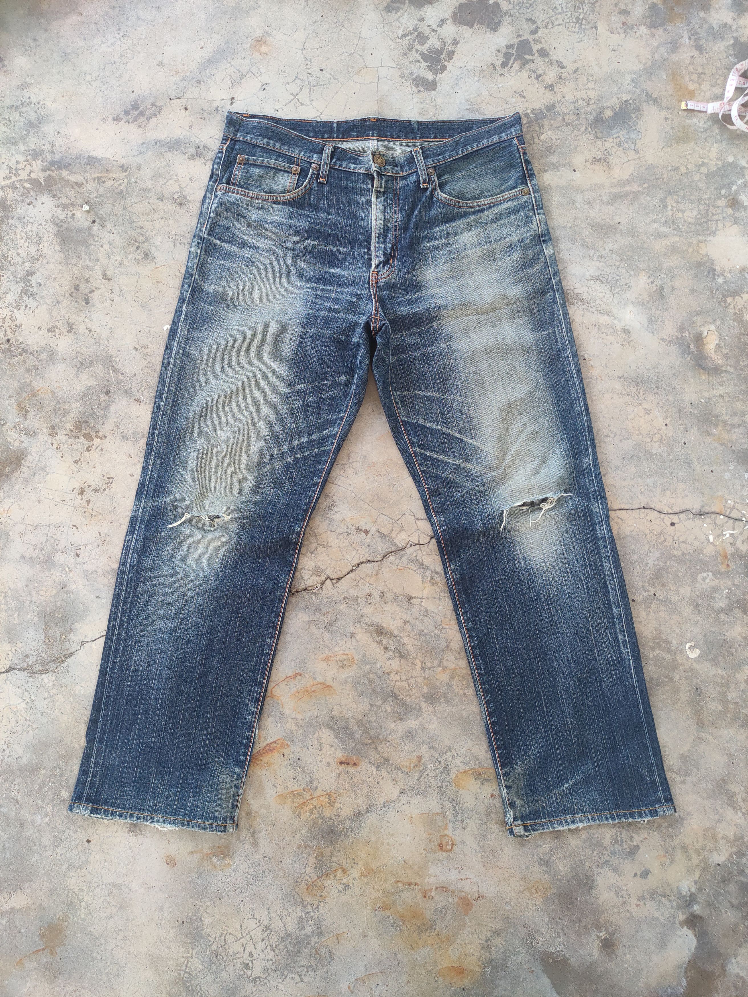 Edwin W36 VINTAGE EDWIN FADED DISTRESSED JEANS DENIM PANTS Size US 36 / EU 52 - 1 Thumbnail