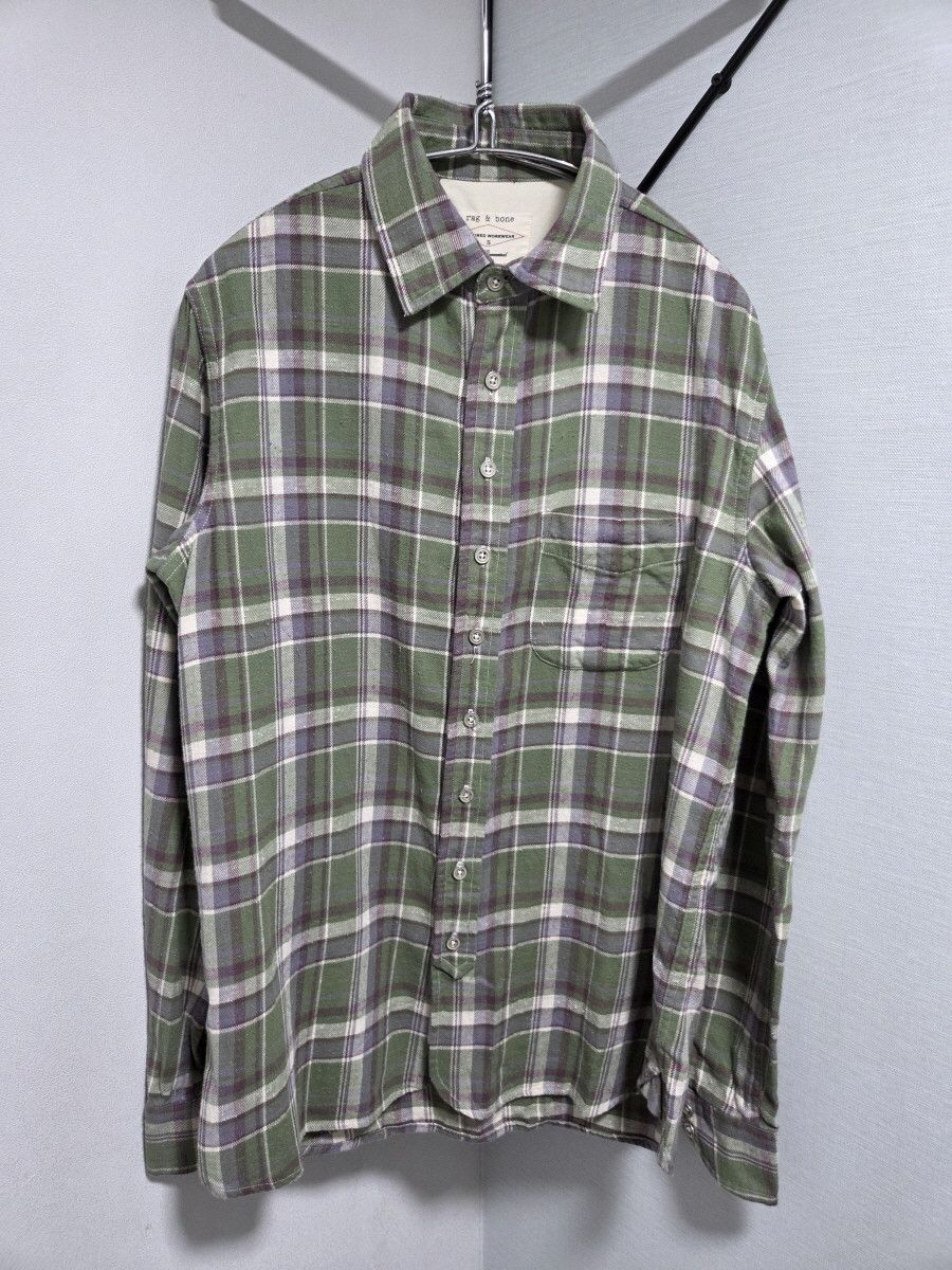 Rag & Bone **RAG & BONE Vintage Tartan Flannel Check Shirt Size US S / EU 44-46 / 1 - 2 Thumbnail