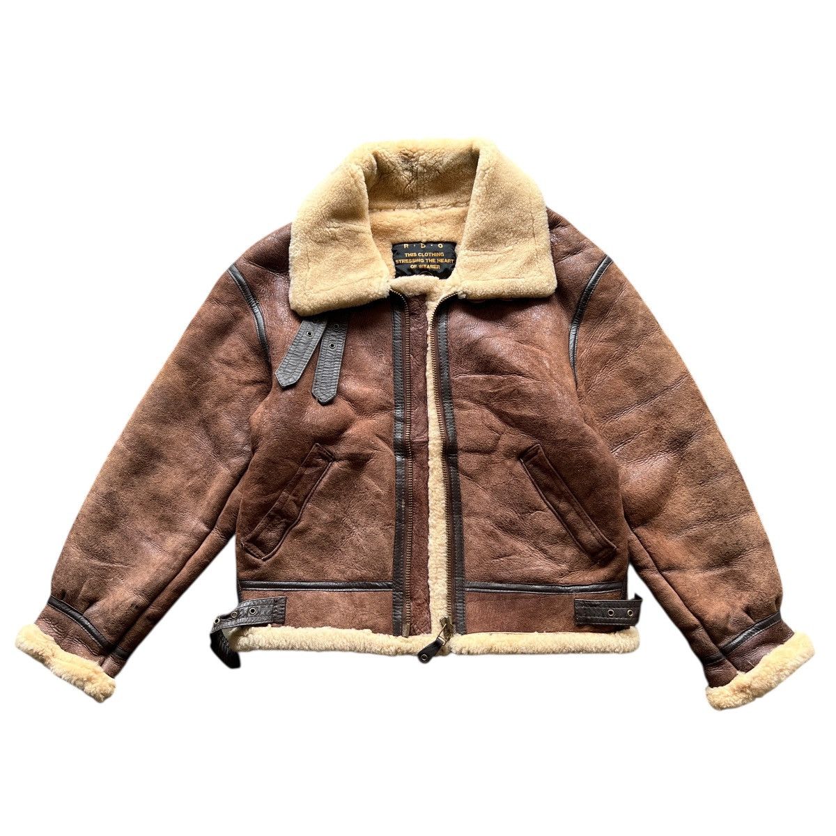 Japanese Brand Vintage Rdo Ride On Type B3 Shearling Learher Jacket ...