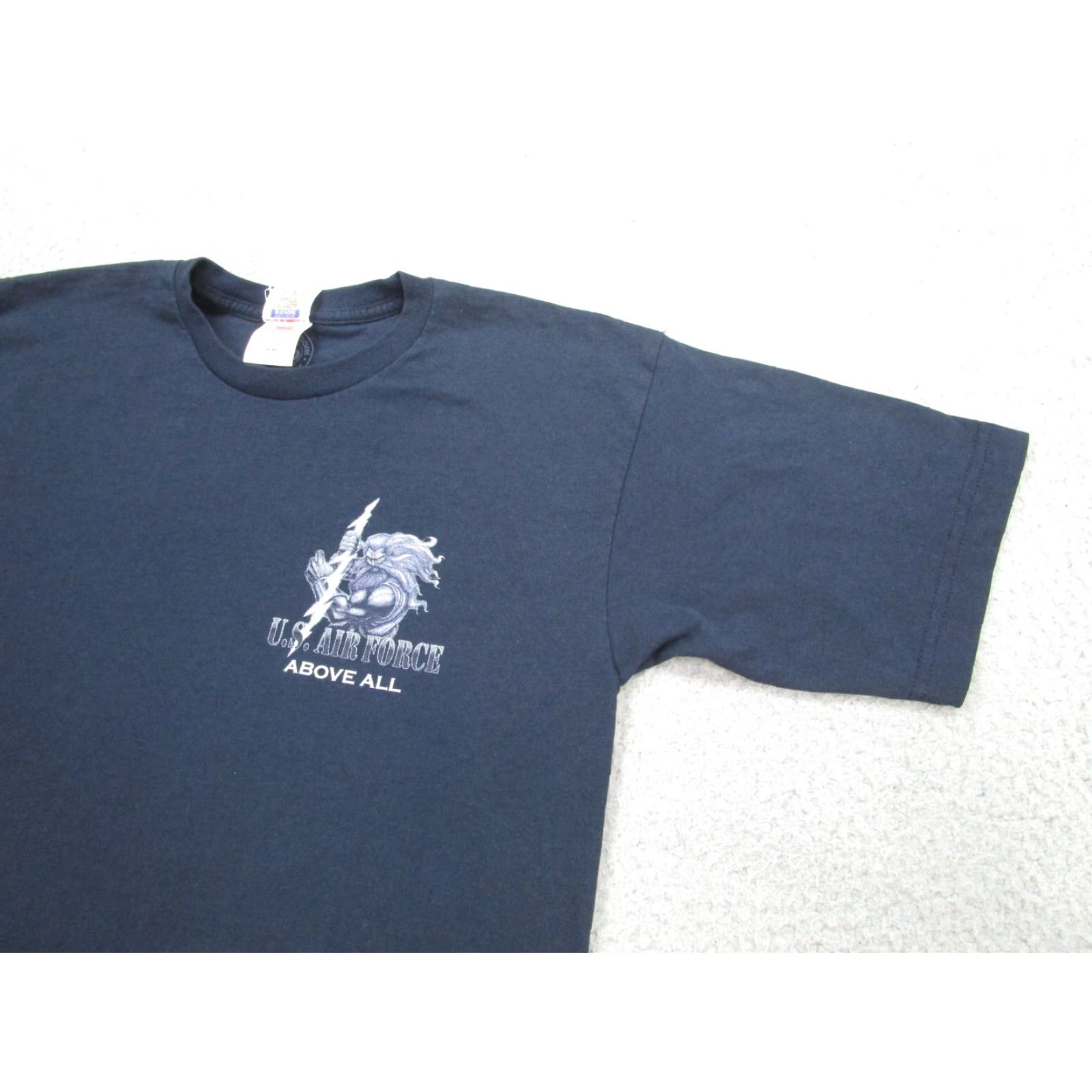 Vintage VINTAGE Grunt Apparel Military Shirt Mens M Blue 100% Cotton Crew Neck Short Sleeve T-Shirt Regular Fit Adult Medium Military Theme Mens Size US M / EU 48-50 / 2 - 3 Thumbnail