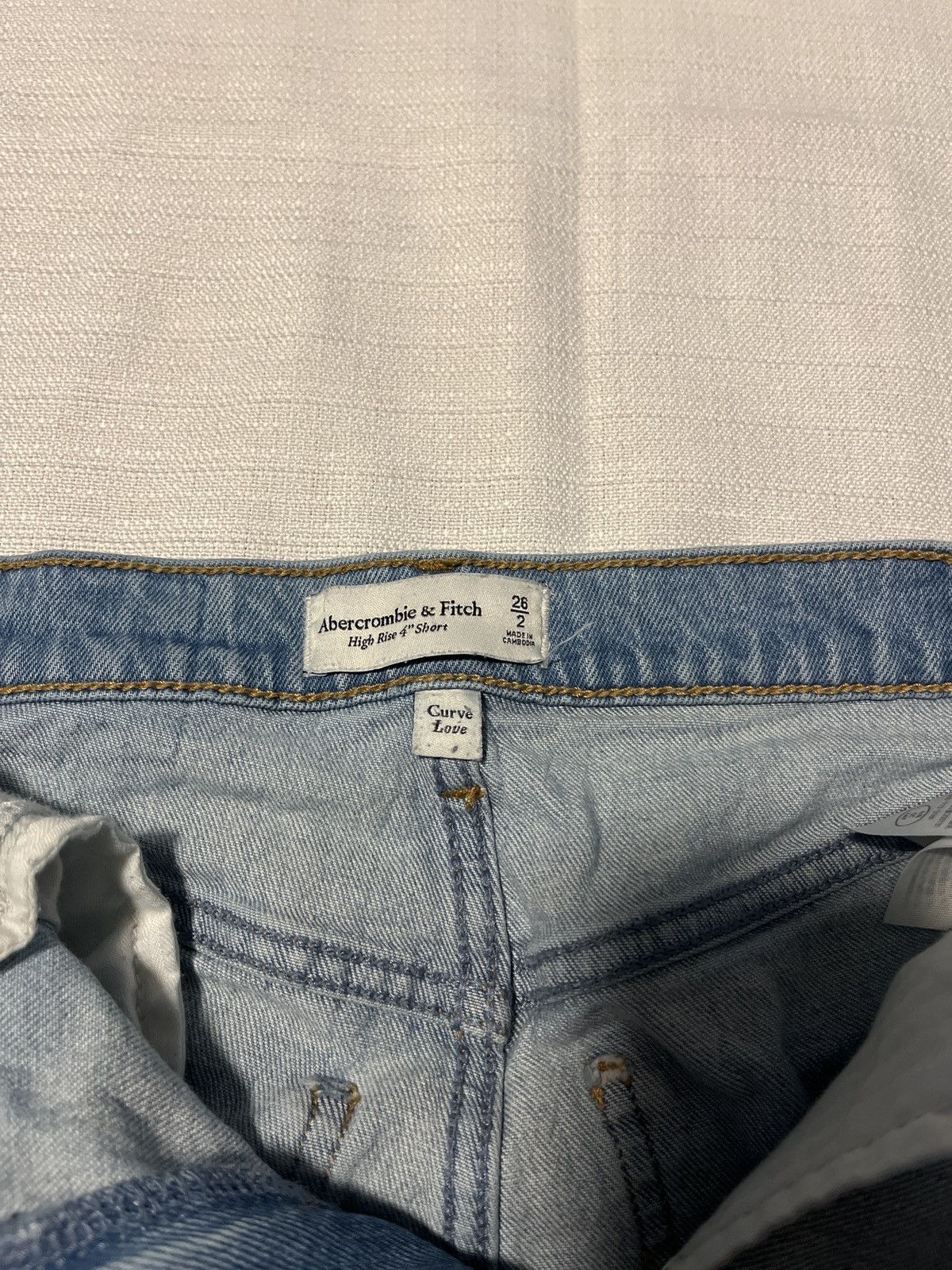 Abercrombie & Fitch Women's High Rise Jean Shorts Size 26" / US 2 / IT 38 - 4 Thumbnail