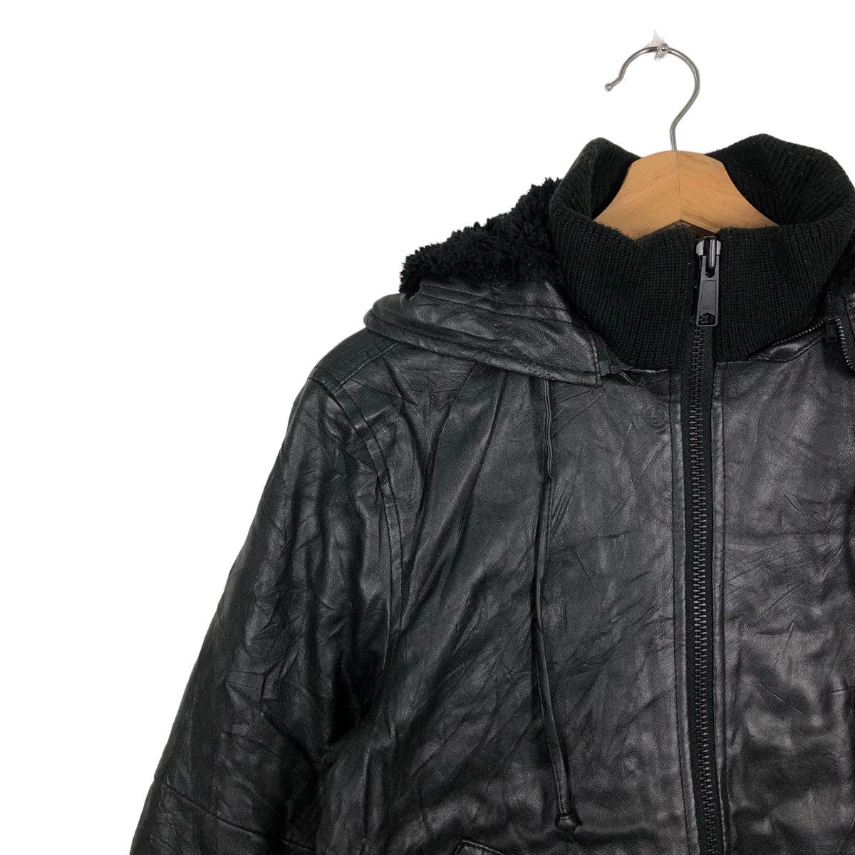 Genuine Leather 🔥90’s Soft Leather Bomber Jacket Azul Japan Made Size US S / EU 44-46 / 1 - 7 Thumbnail