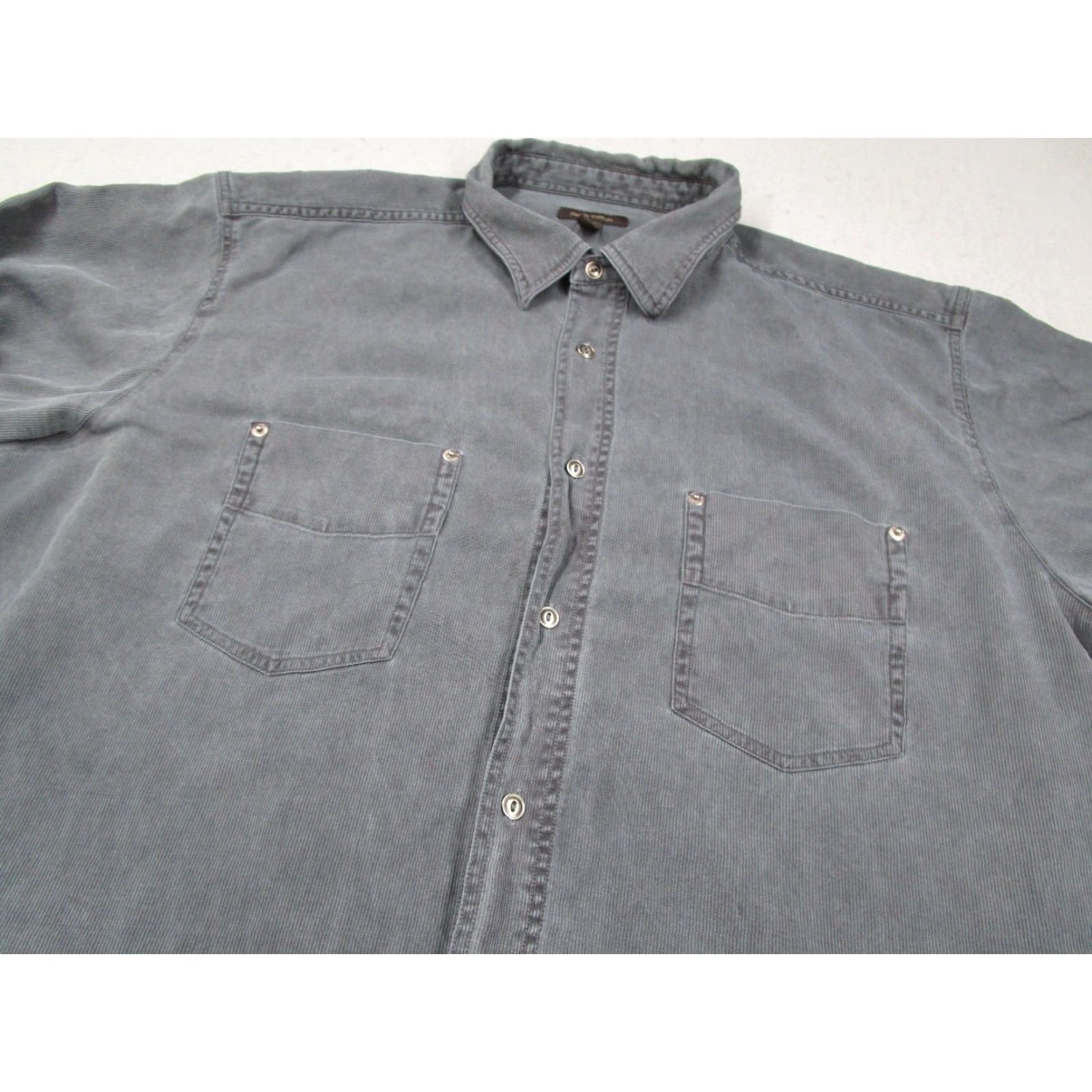 Vintage Martin Gordon Shirt Mens 2XL Tall Blue Linen Blend Long Sleeve Button Front Western Casual Workwear Shirt Size US XXL / EU 58 / 5 - 2 Thumbnail