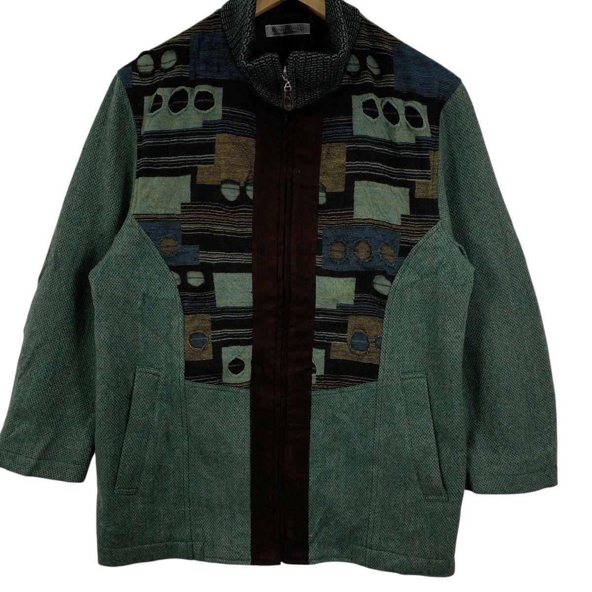 Vintage Vintage ROTARY GROUP Patchwork Boro Herringbone Jacket Heavy Size M / US 6-8 / IT 42-44 - 6 Thumbnail