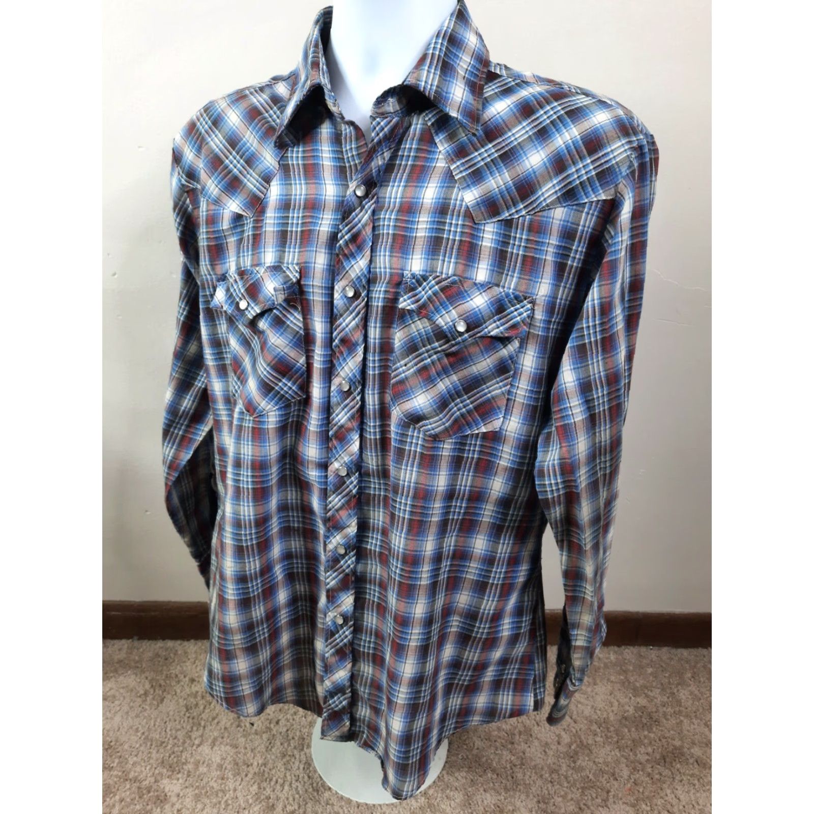 Vintage VINTAGE King of the Road Western Shirt Mens M Plaid Pearl Snap Rockabilly 80s Casual Size US M / EU 48-50 / 2 - 6 Thumbnail
