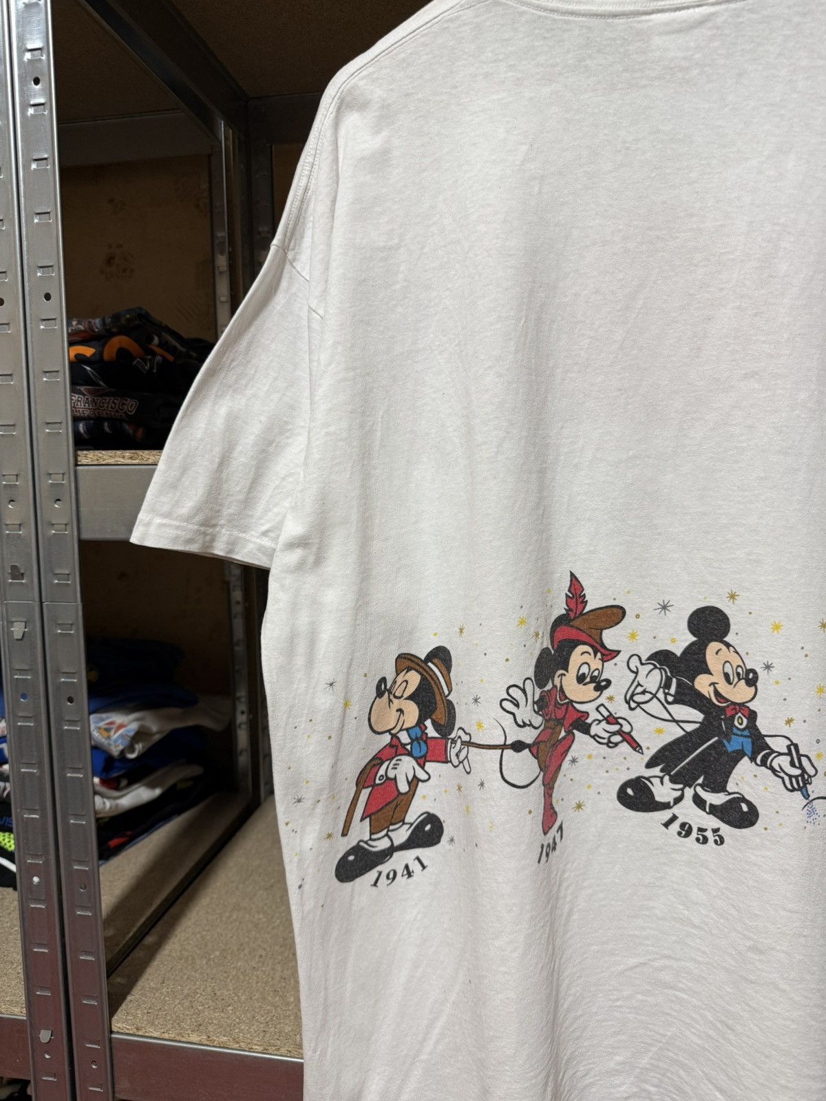 Disney × Mickey Mouse × Vintage Vintage 1990s Mickey Mouse Through The Years Cartoon T-Shirt Size US XL / EU 56 / 4 - 5 Thumbnail