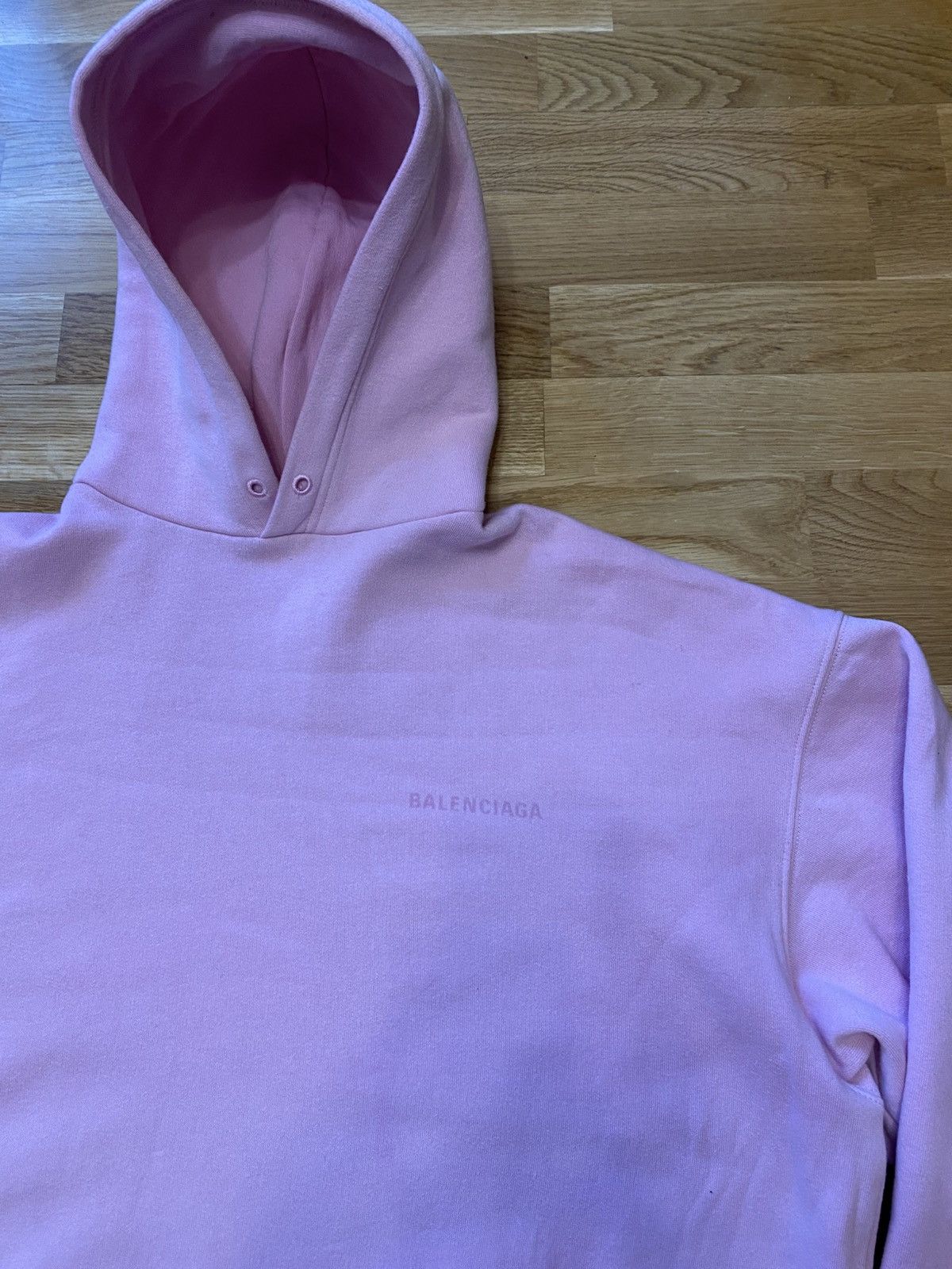 Balenciaga Balenciaga Pink Big Logo Print HoodieOversizedSize XS Unisex Size US XS / EU 42 / 0 - 2 Thumbnail