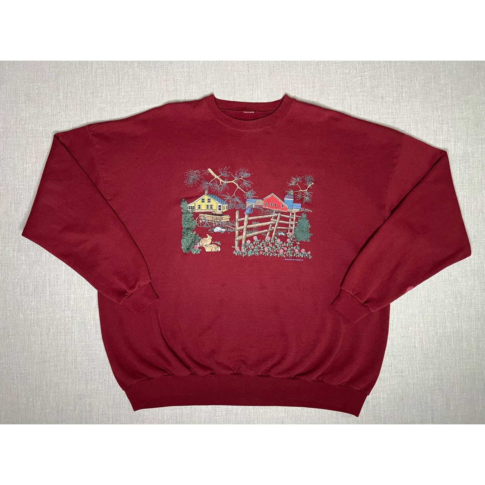 Vintage Vintage 1996 Endless Designs Barn Scenery Crewneck 2XL Size US XXL / EU 58 / 5 - 1 Thumbnail