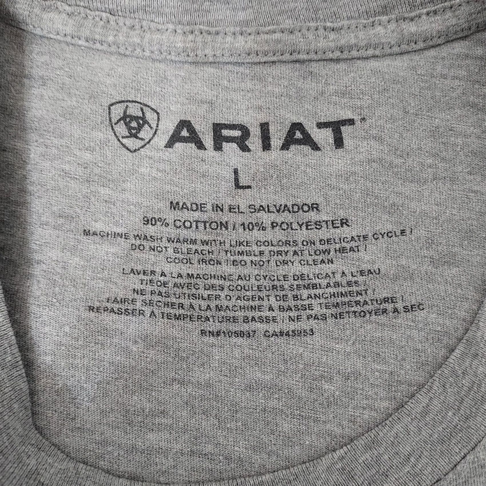 Ariat Ariat Built To Last American Flag Eagle Gray Short Sleeve T Shirt Men L Size US L / EU 52-54 / 3 - 7 Thumbnail