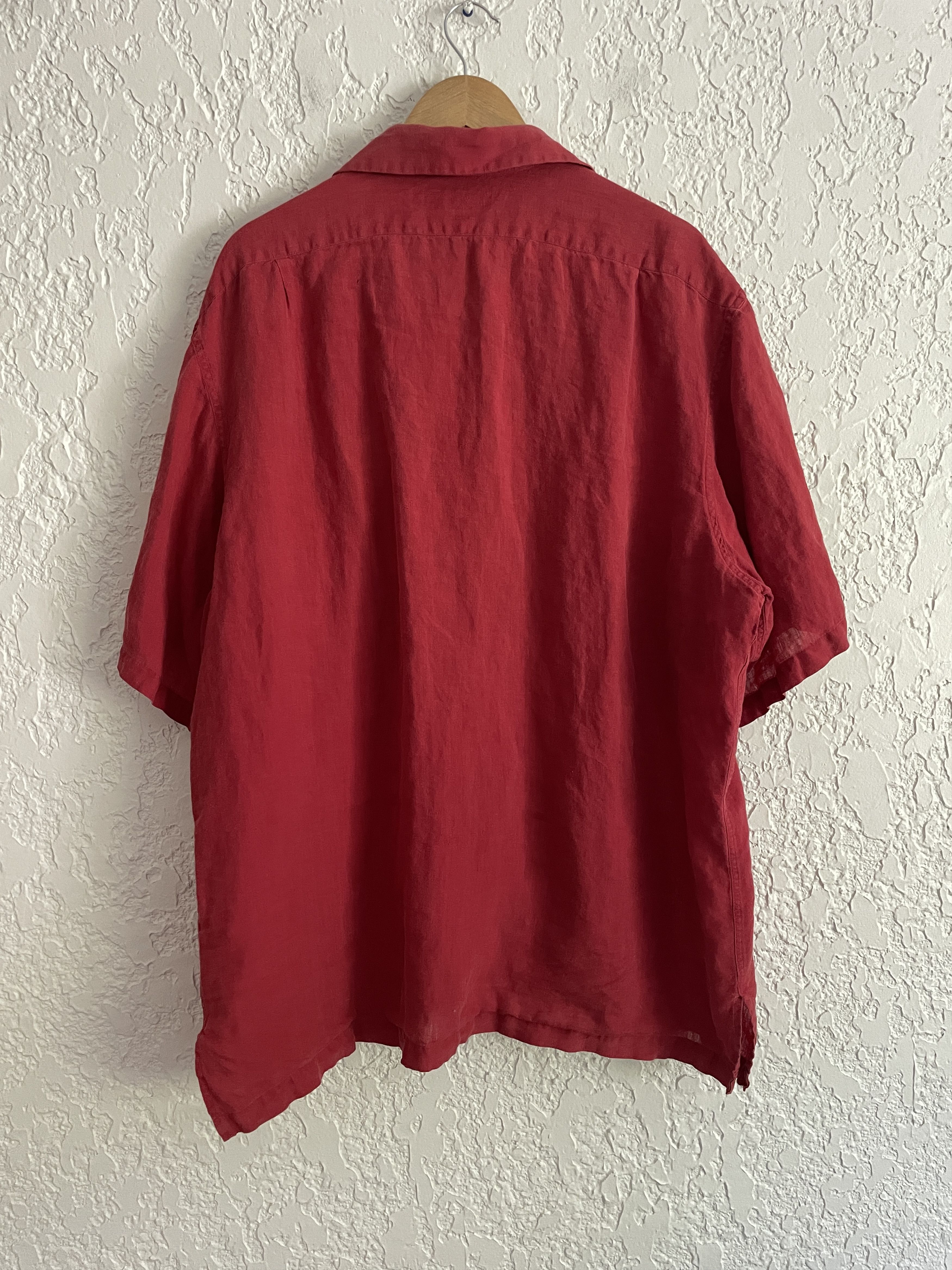 Polo Ralph Lauren 🔥 Polo Ralph Lauren® RARE 90s Linen Loop Collar Camp Shirt Size US XL / EU 56 / 4 - 5 Thumbnail