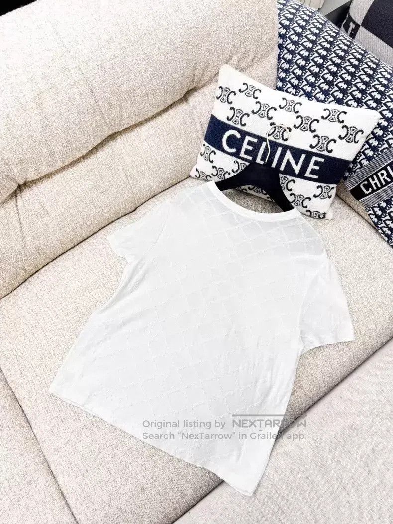 Chanel Chanel Diamond check-patterned short-sleeved T-shirt Size XS / US 0-2 / IT 36-38 - 3 Thumbnail