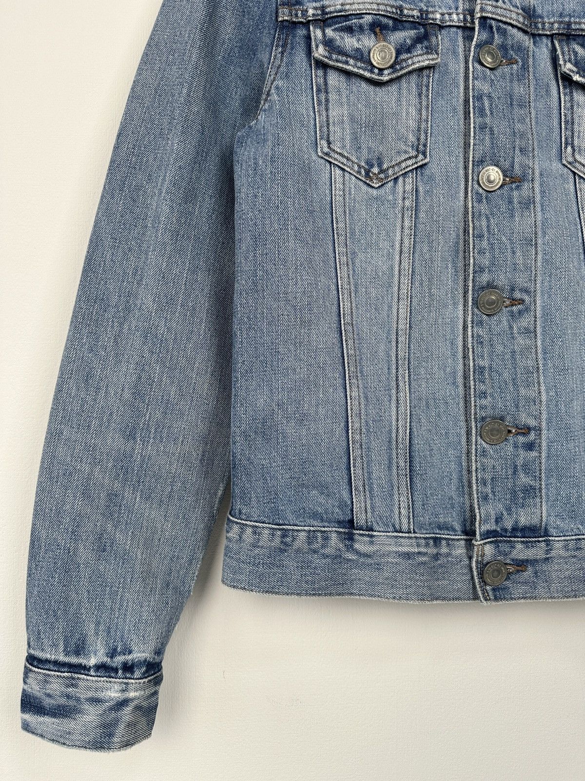 Allsaints ALLSAINTS Japanese Fabric Kiku Denim Trucker Jacket size S Size US S / EU 44-46 / 1 - 6 Thumbnail