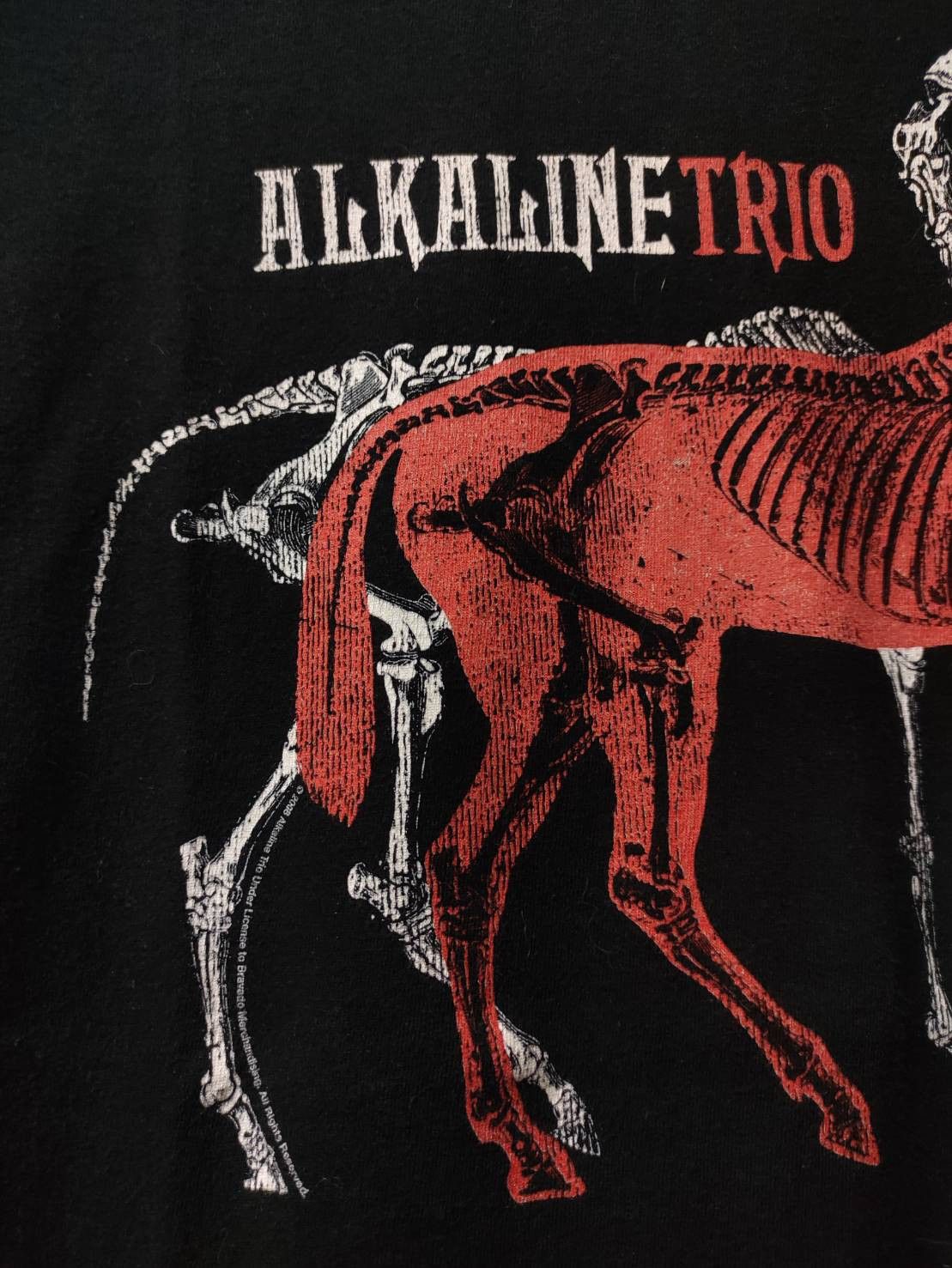 Band Tees Vtg 00's Alkaline Trio " Horse Skeleton " T-Shirt Size US XL / EU 56 / 4 - 3 Thumbnail