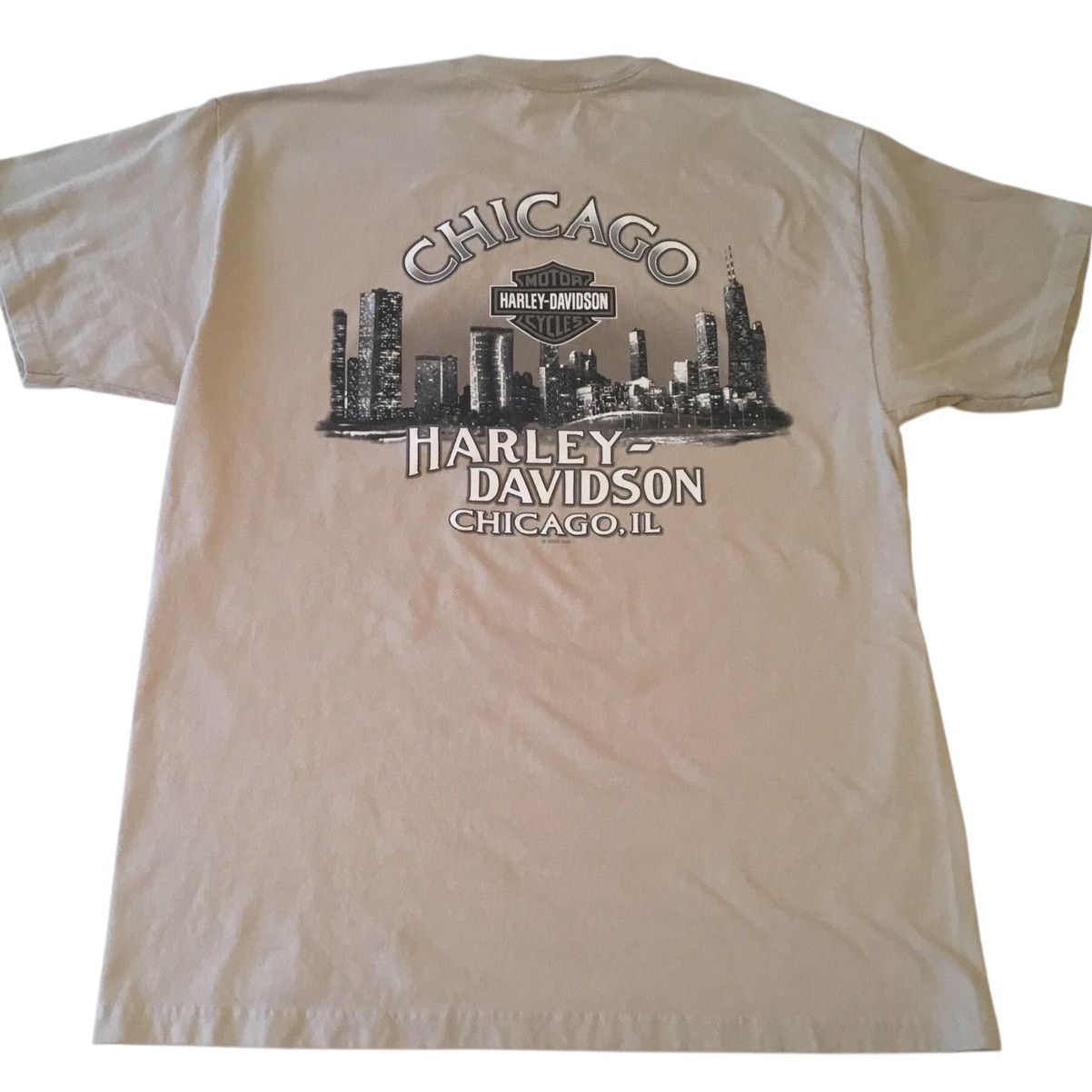 Harley Davidson Harley Davidson T-Shirt Chicago Illinois Tan Size Large Size US L / EU 52-54 / 3 - 3 Thumbnail