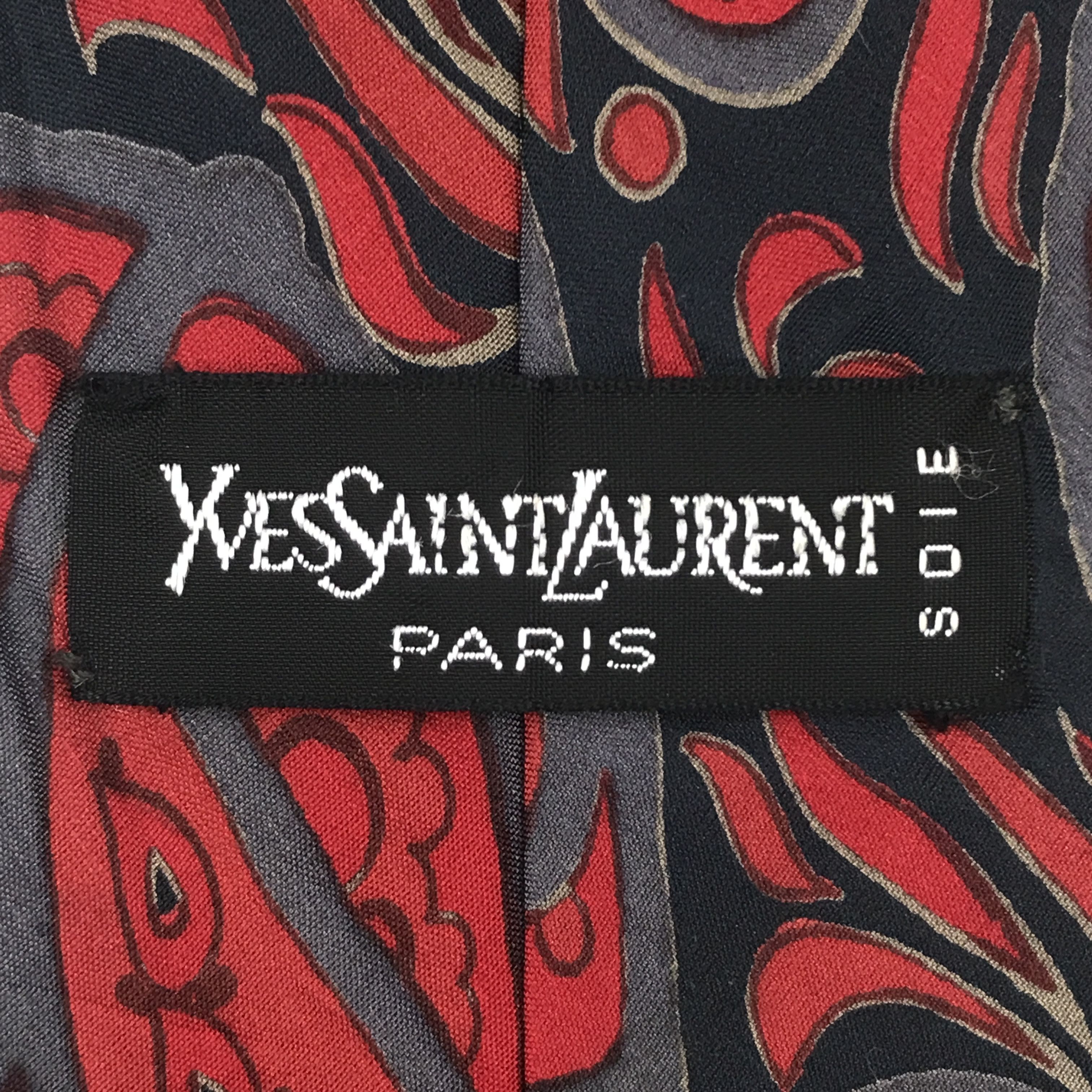 Designer × Vintage × Yves Saint Laurent Vintage Yves Saint Laurent Silk Necktie Size ONE SIZE - 6 Thumbnail
