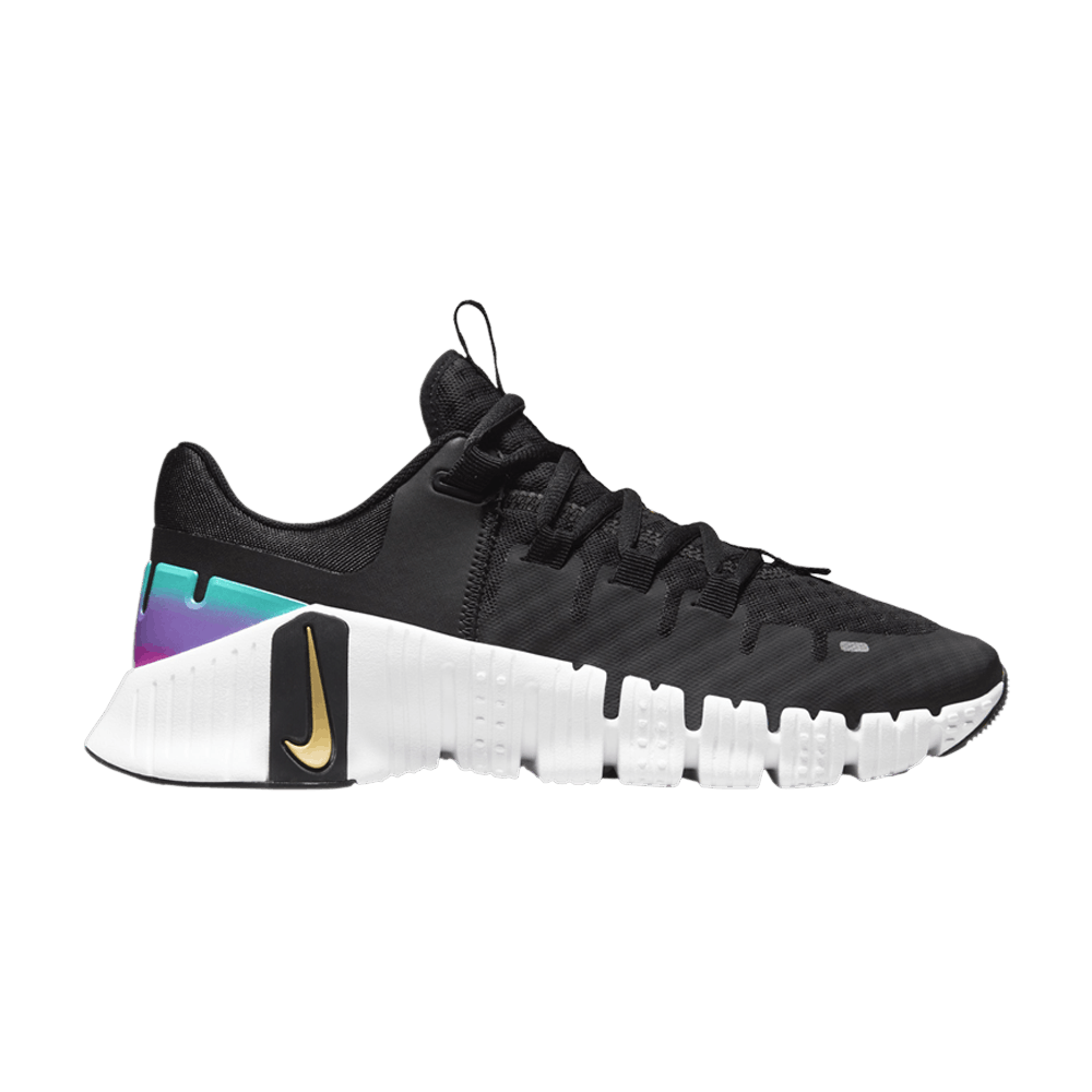 image of Nike Wmns Free Metcon 5 Premium Black Fireberry Gold Shoes, Women's (Size 9)