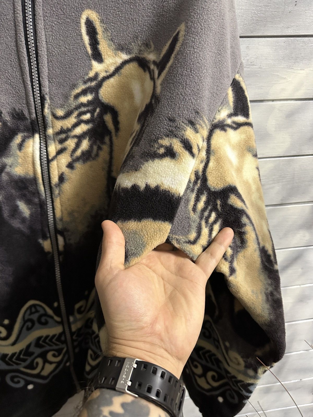 Vintage Rare Vintage Fleece Jacket Horses Pitdoor style Size US M / EU 48-50 / 2 - 4 Thumbnail