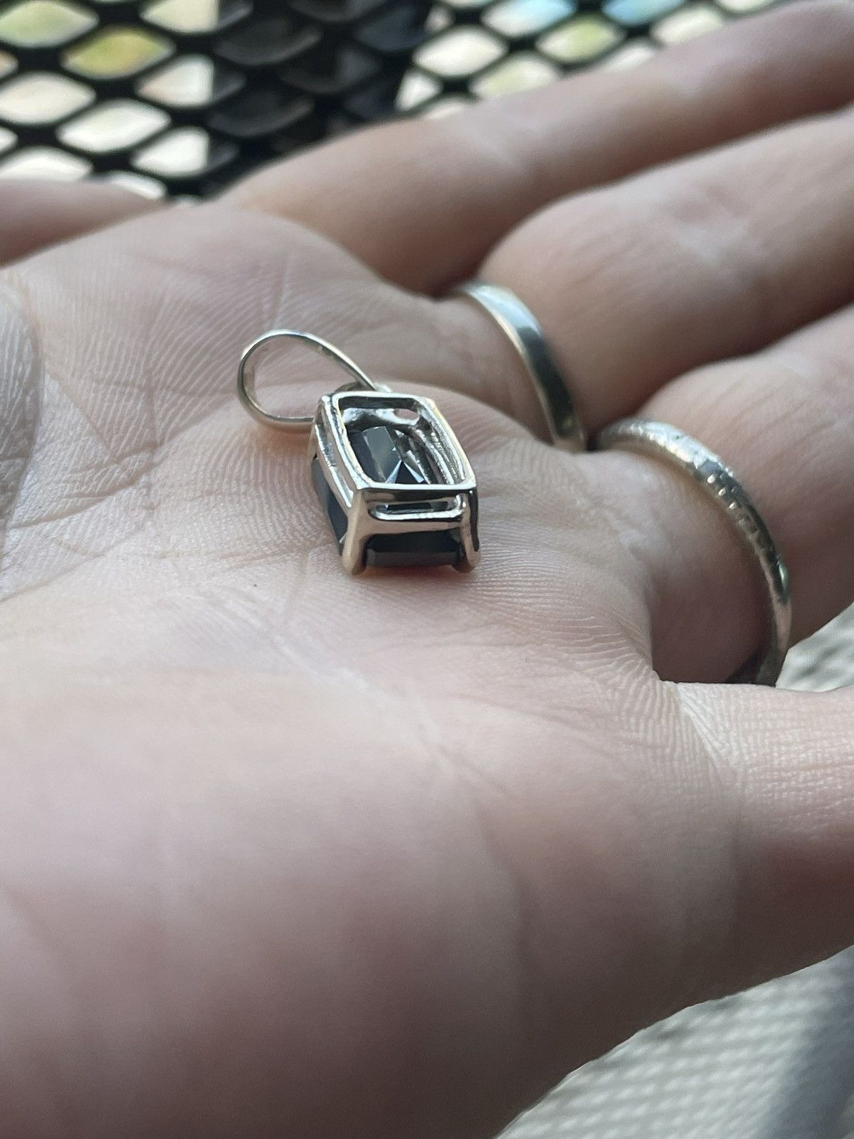 Other Black Diamond Solitaire Pendant in .925 Sterling Silver Size ONE SIZE - 6 Thumbnail