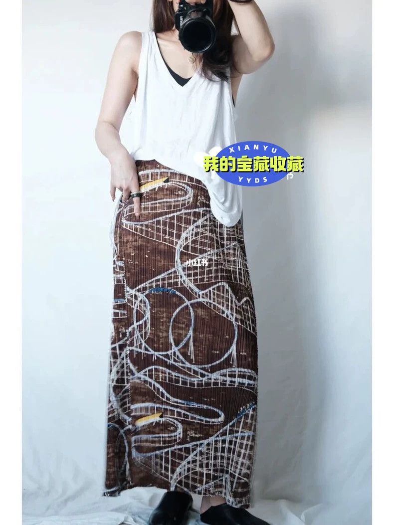Issey Miyake Issey Miyake size:2 Brown amusement park roller coaster gr Size 22" - 5 Thumbnail