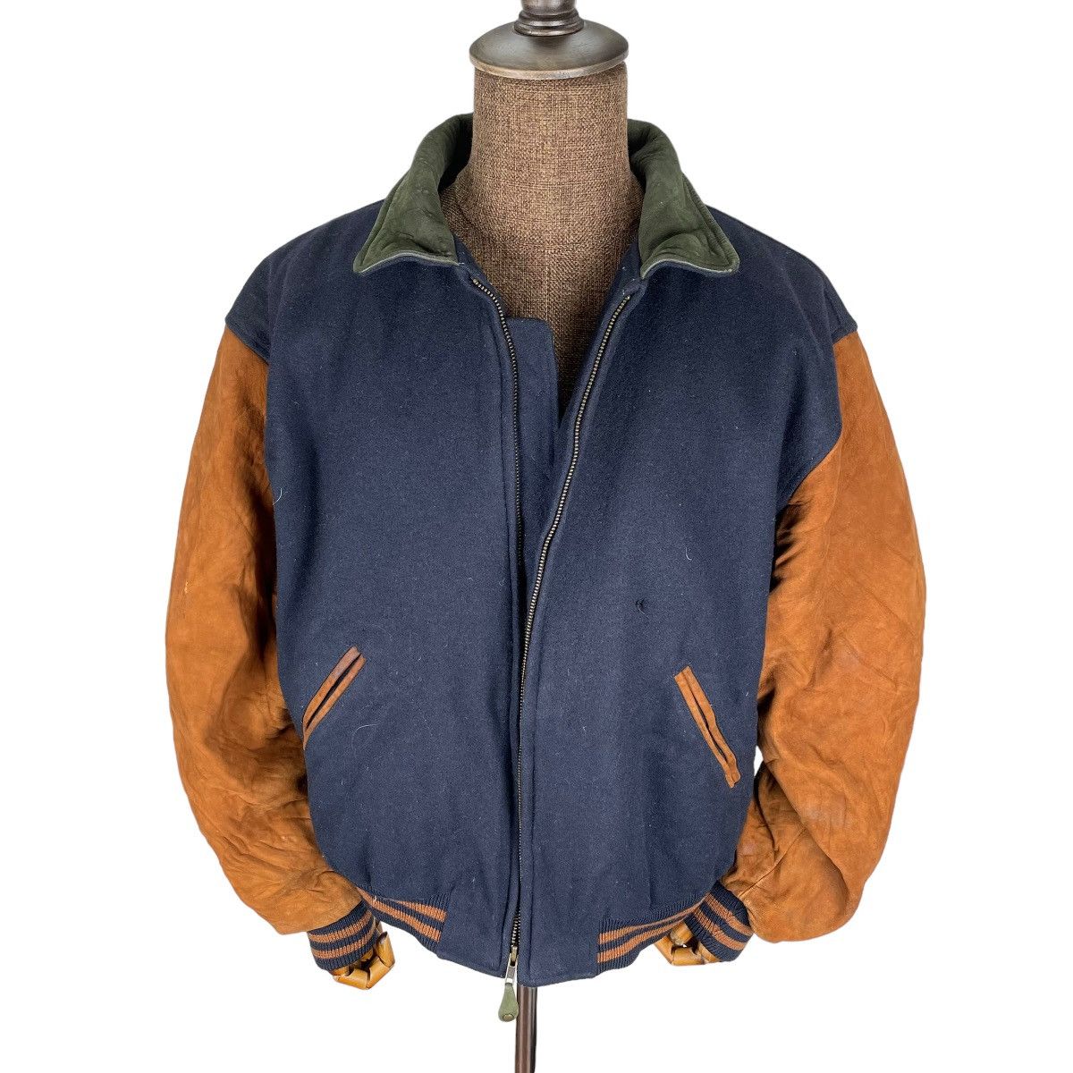 ⚡️BROOKS BROTHERS VARSITY LEATHER JACKET