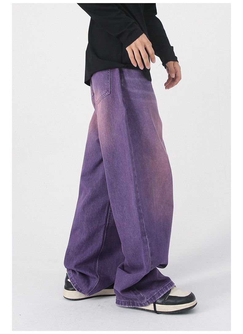 Japanese Brand × Jean Japanese retro purple loose washed jeans Size US 32 / EU 48 - 4 Thumbnail