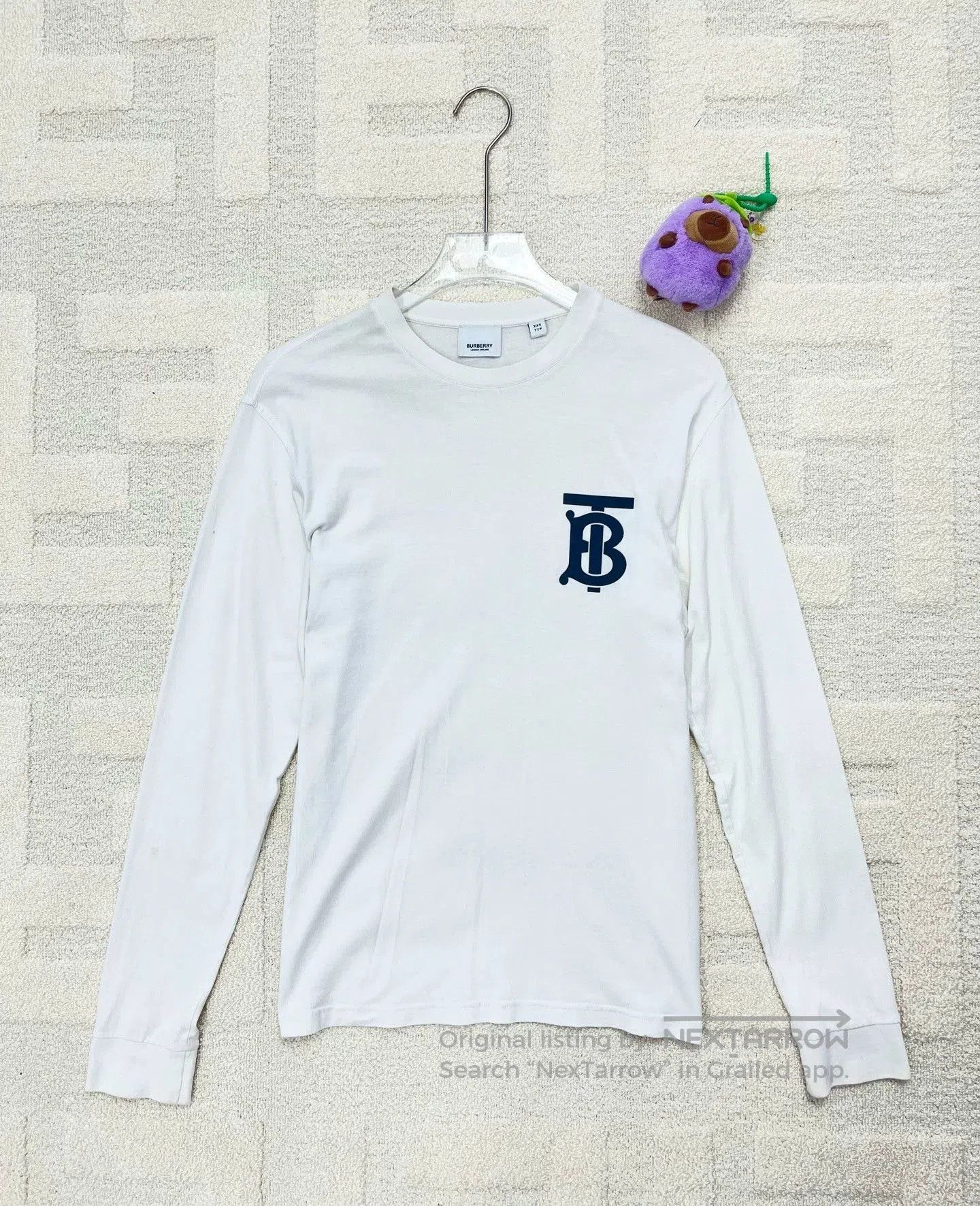Burberry Burberry TB Logo White Long Sleeve T-shirt. Size US XXS / EU 40 - 1 Thumbnail