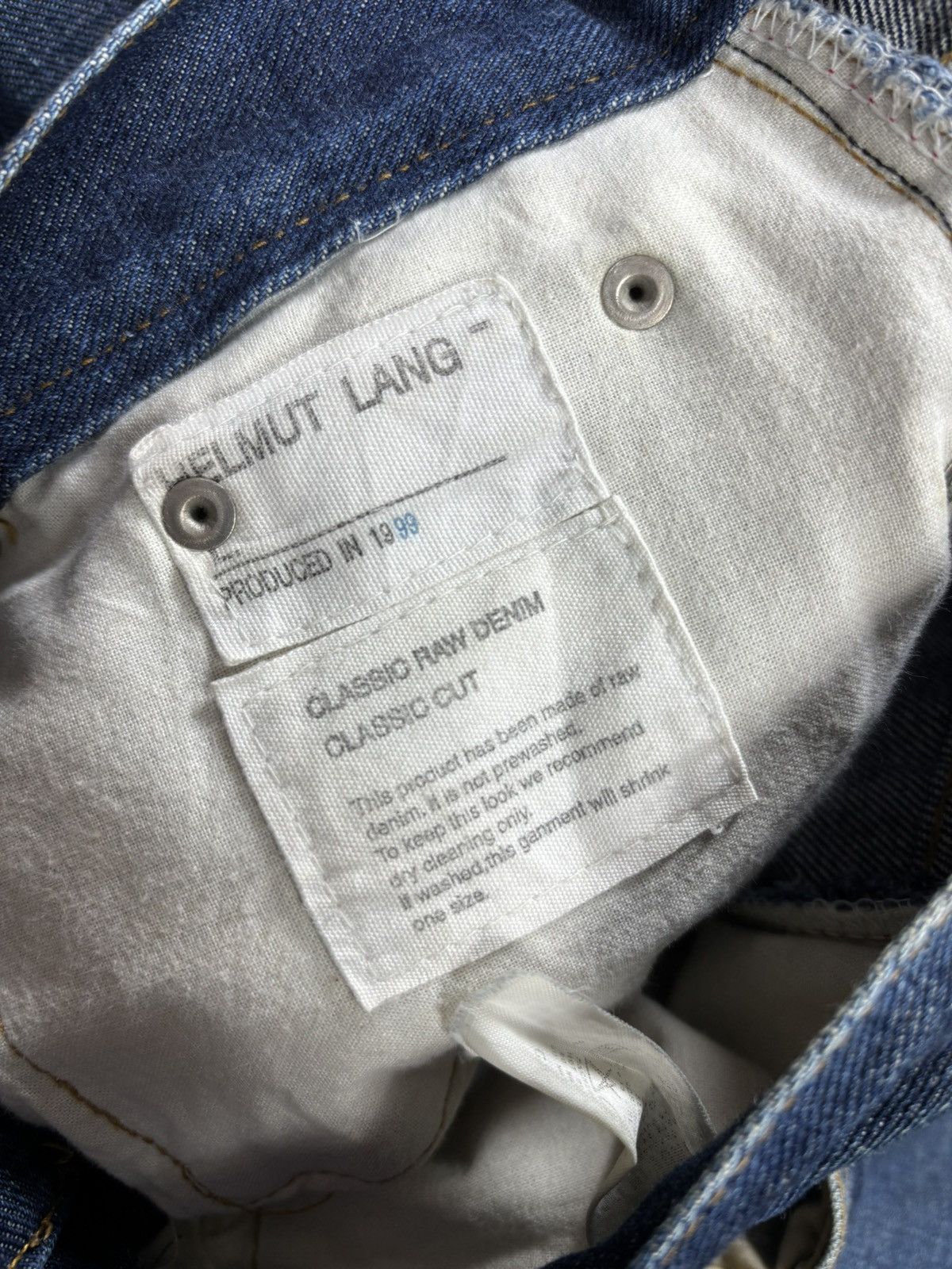 Helmut Lang Vintage 1999 Helmut Lang Classic Raw Denim. S008 Size US 31 - 9 Thumbnail