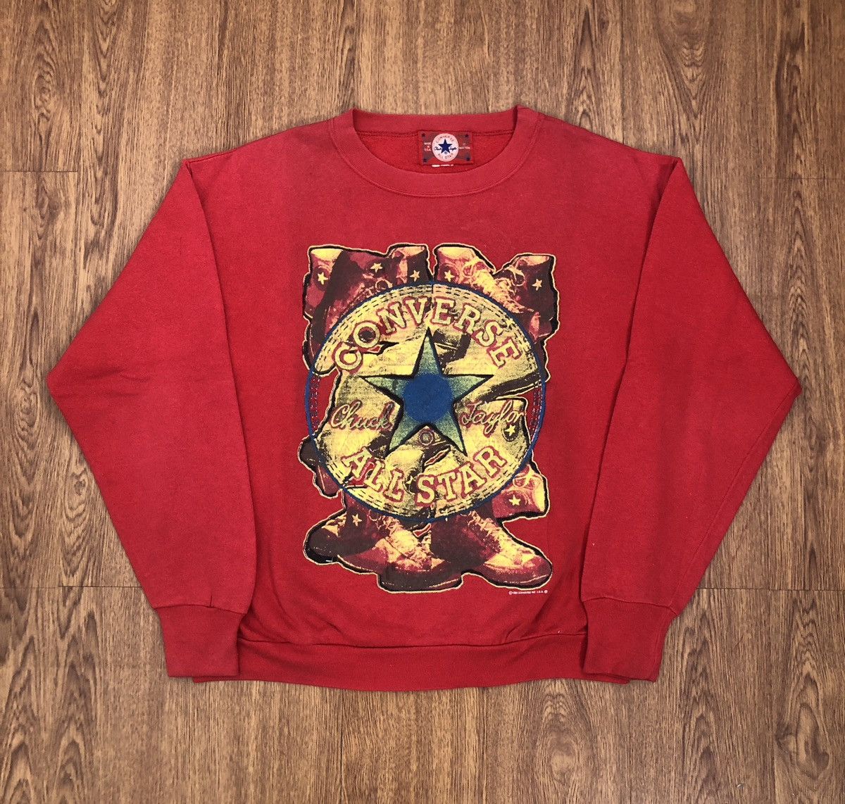 Converse × Vintage vintage 90s converse sweatshirt Size US M / EU 48-50 / 2 - 1 Thumbnail